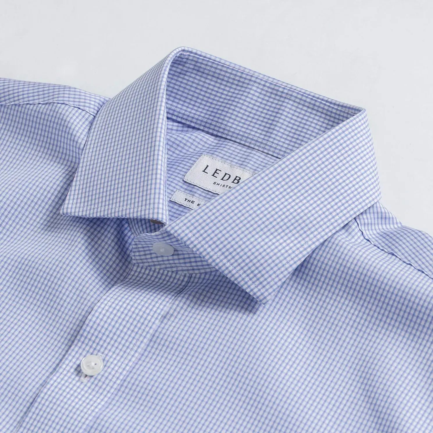 The Lilac Kent Micro Check Custom Shirt Custom Dress Shirt- Ledbury