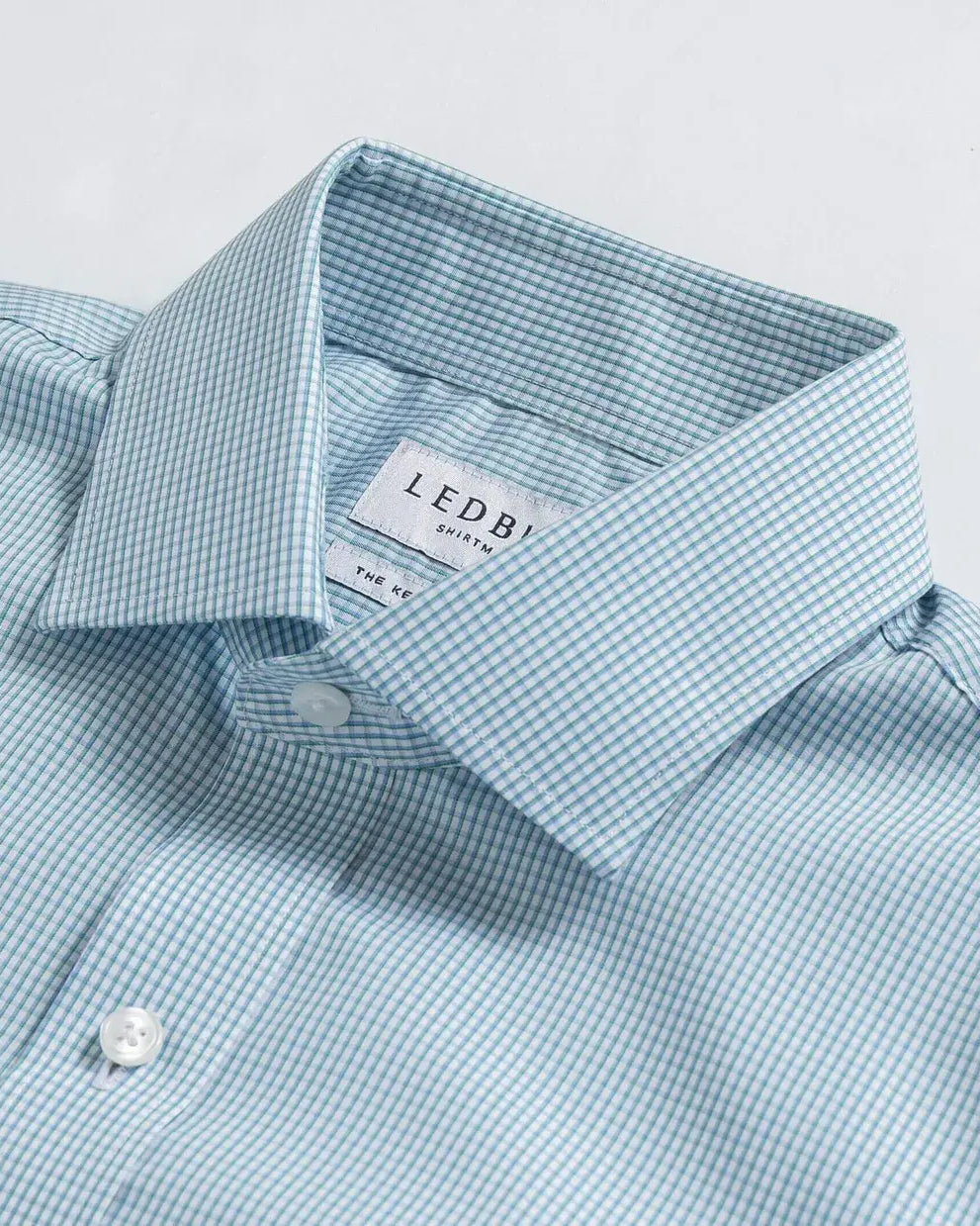 The Green Kent Micro Check Custom Shirt Custom Dress Shirt- Ledbury