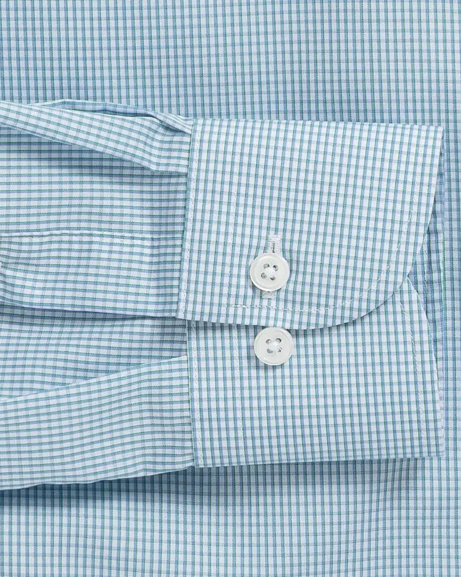 The Green Kent Micro Check Custom Shirt Custom Dress Shirt- Ledbury