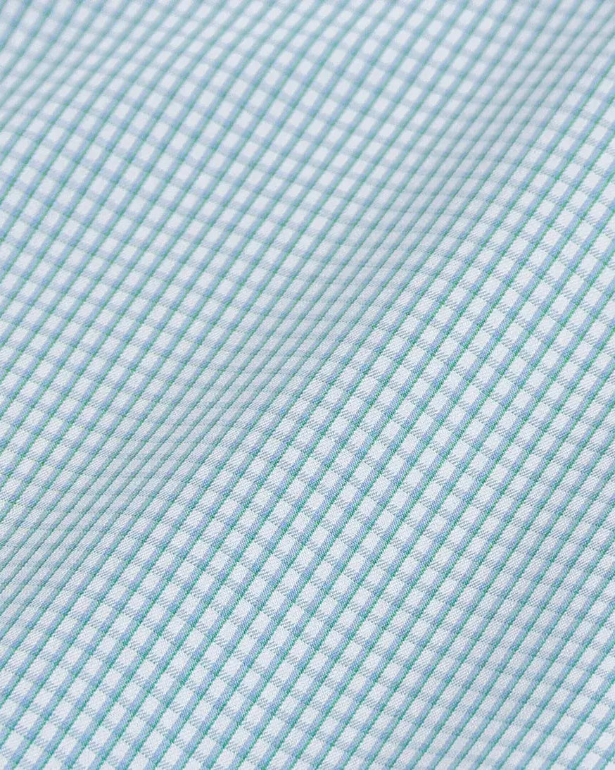The Green Kent Micro Check Custom Shirt Custom Dress Shirt- Ledbury