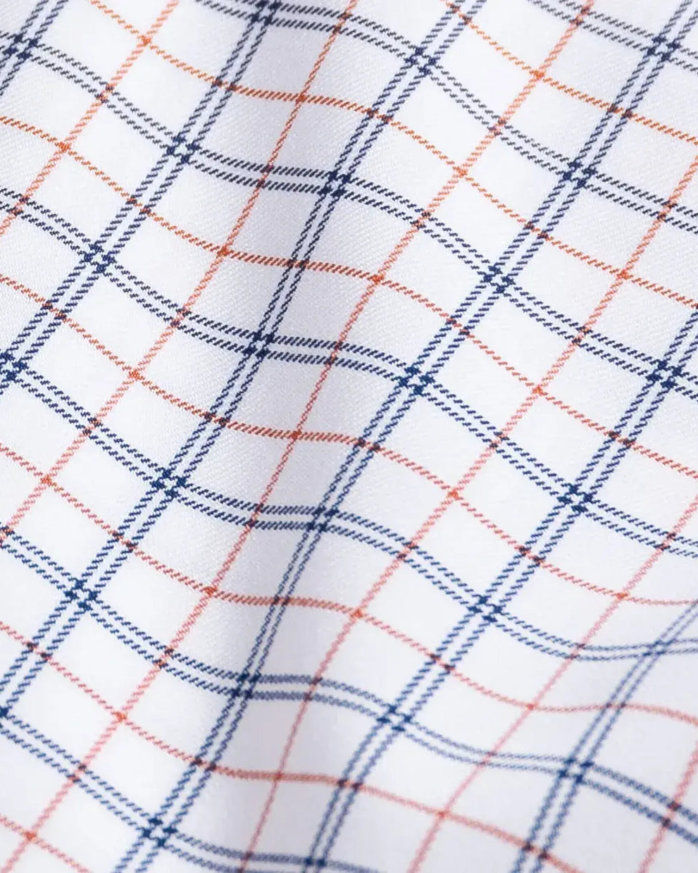 The Orange Journey Flex Performance Windowpane Custom Shirt Custom Dress Shirt- Ledbury