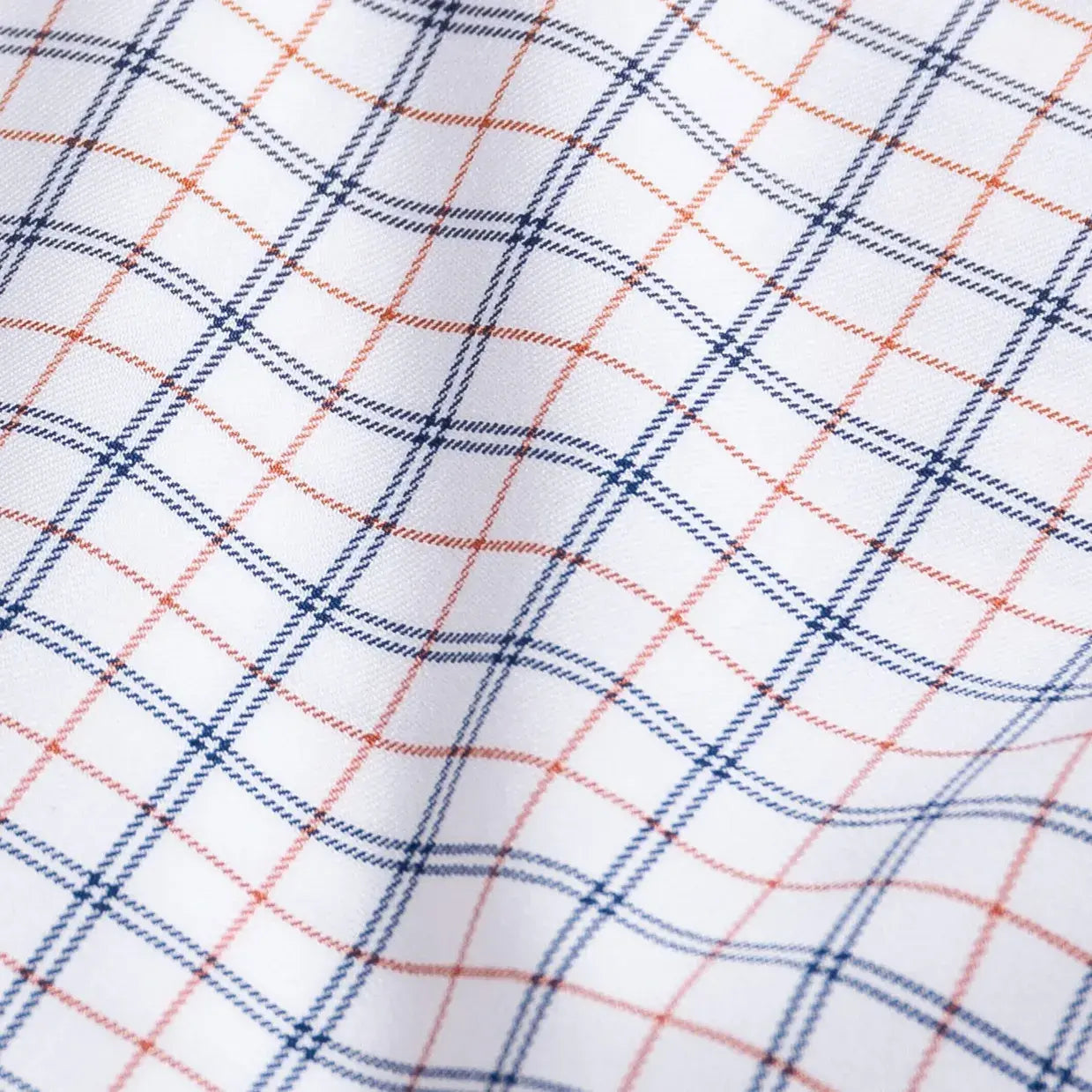 The Orange Journey Flex Performance Windowpane Custom Shirt Custom Dress Shirt- Ledbury