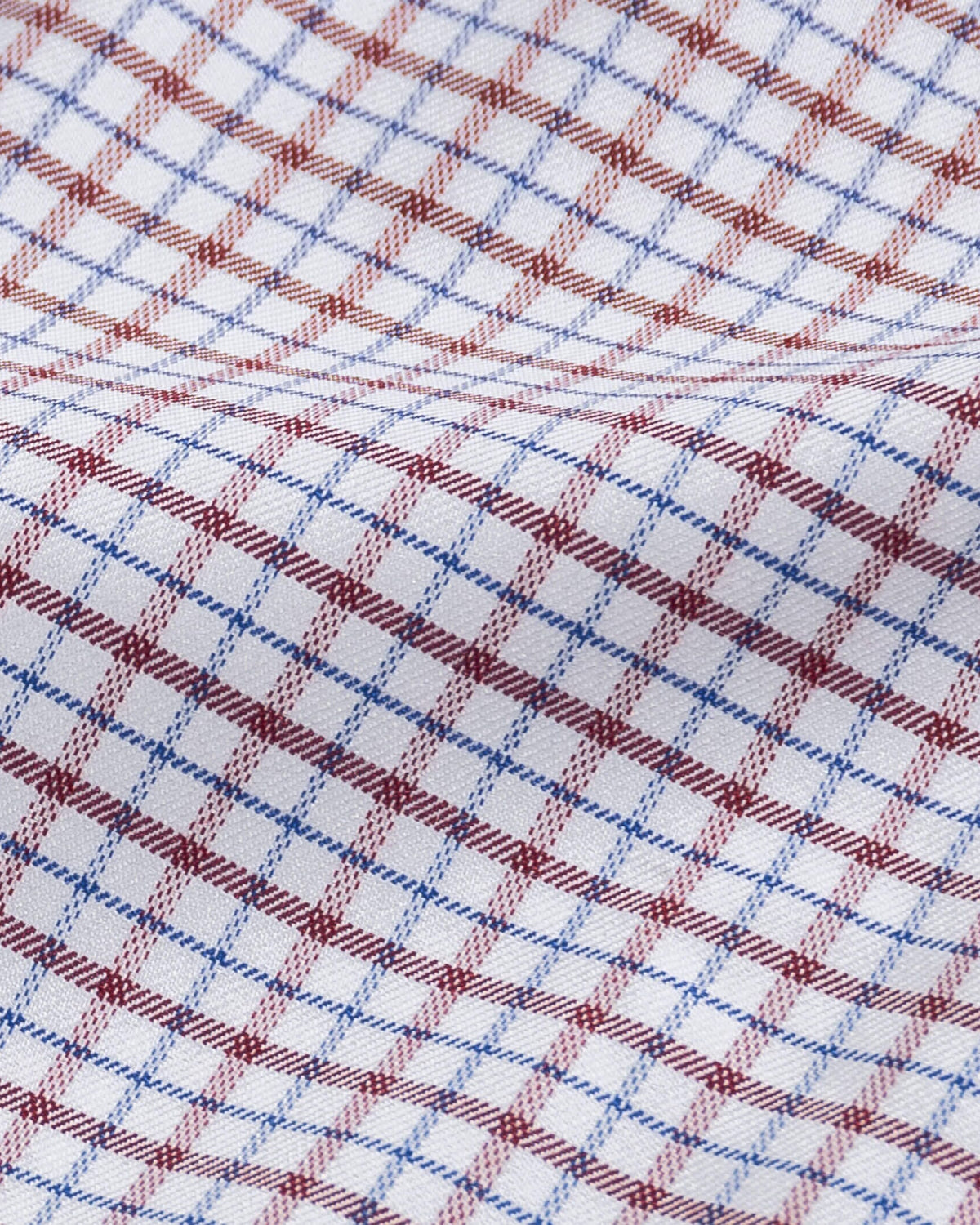The Red Journey Flex Performance Grid Check Custom Shirt Custom Dress Shirt- Ledbury