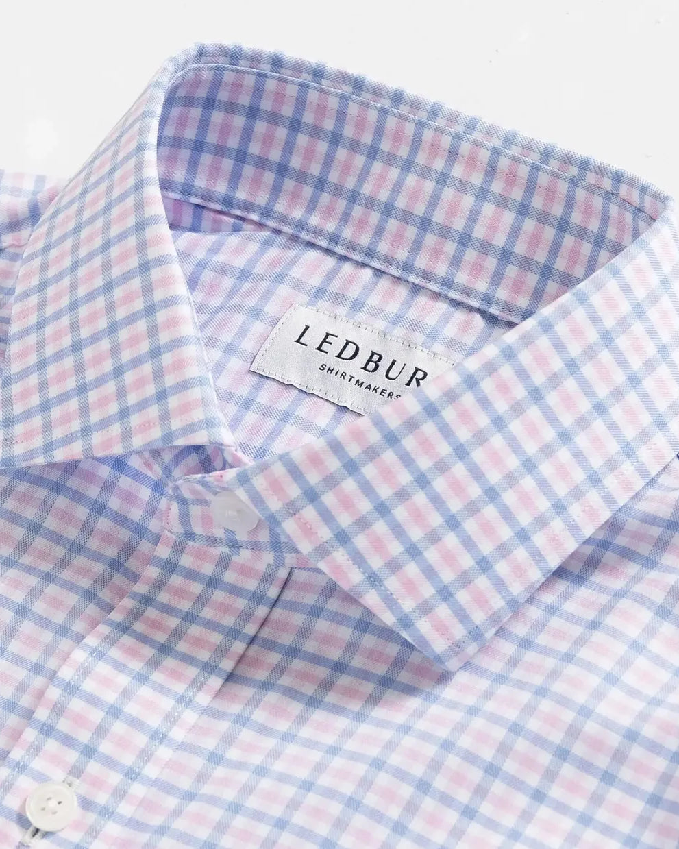 The Pink Journey Flex Performance Tattersall Custom Shirt Custom Dress Shirt- Ledbury