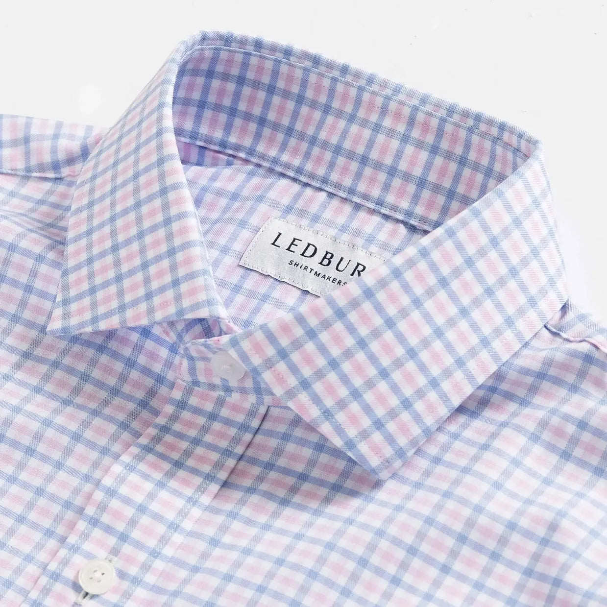 The Pink Journey Flex Performance Tattersall Custom Shirt Custom Dress Shirt- Ledbury