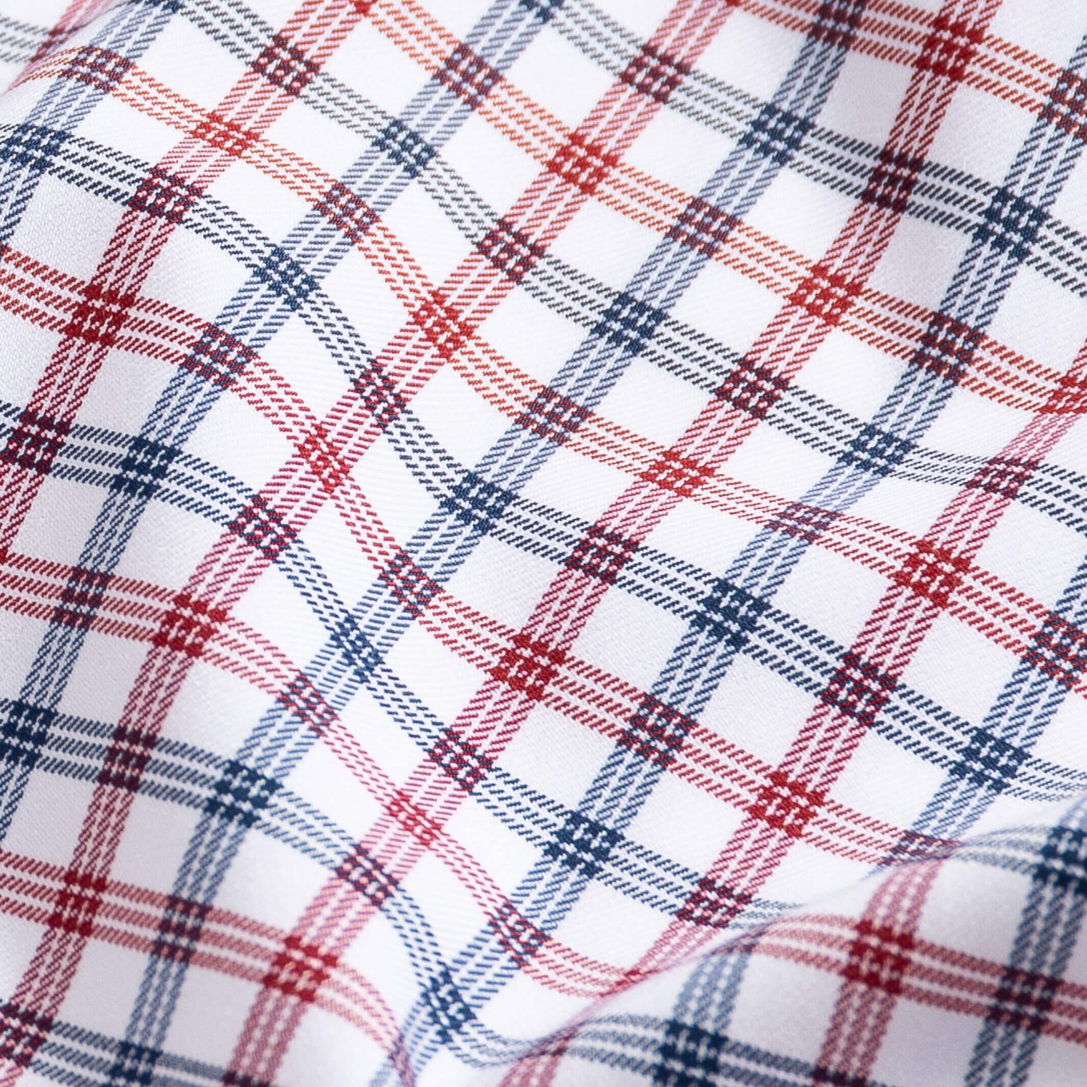 The Brick Red Journey Flex Performance Check Custom Shirt Custom Dress Shirt- Ledbury