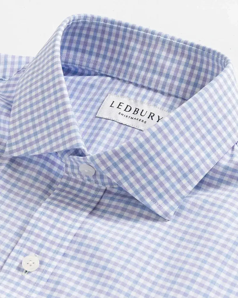 The Lavender Journey Flex Performance Tattersall Custom Shirt Custom Dress Shirt- Ledbury