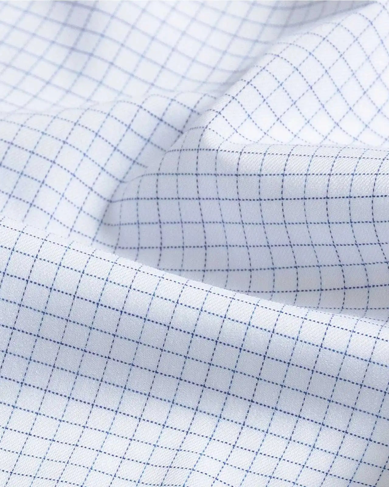 The Navy Journey Flex Performance Micro Check Custom Shirt Custom Dress Shirt- Ledbury