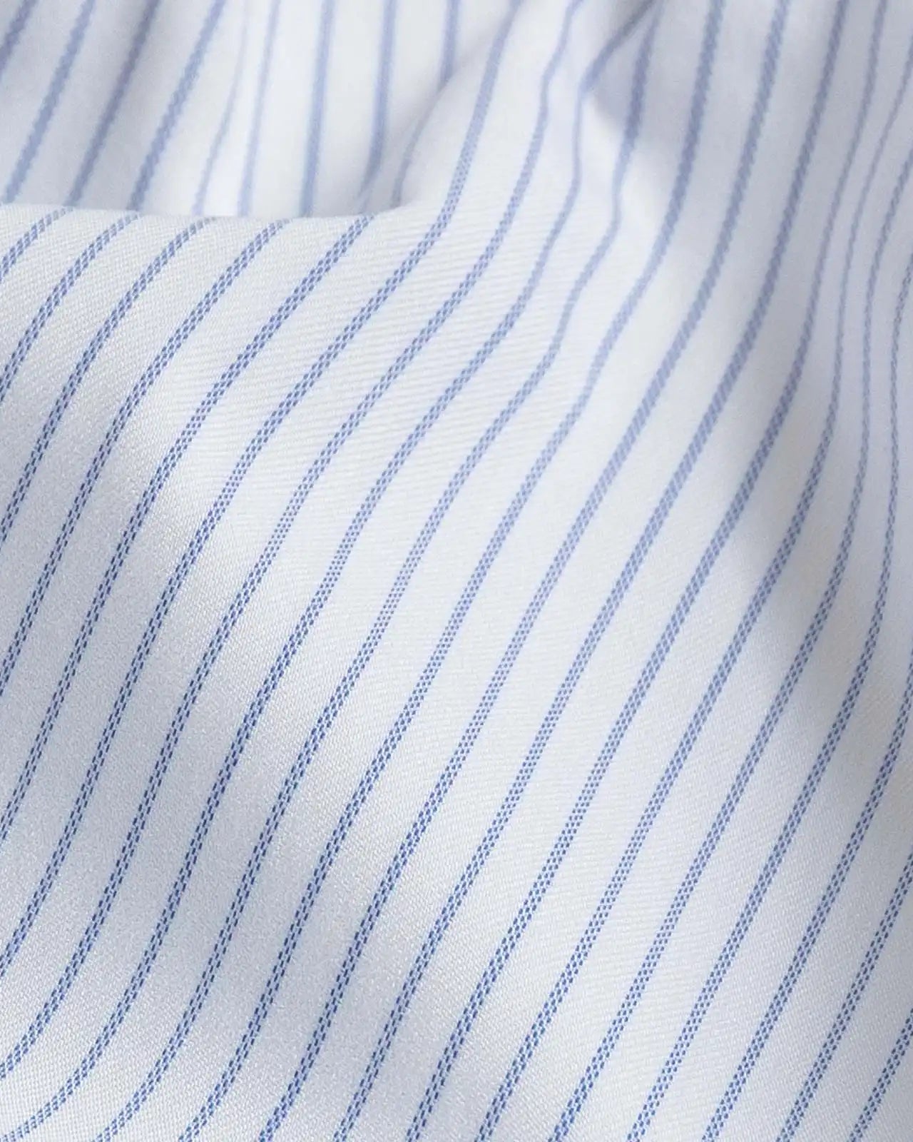 Blue stripe performance fabric close-up – Ledbury Journey Flex stretch material