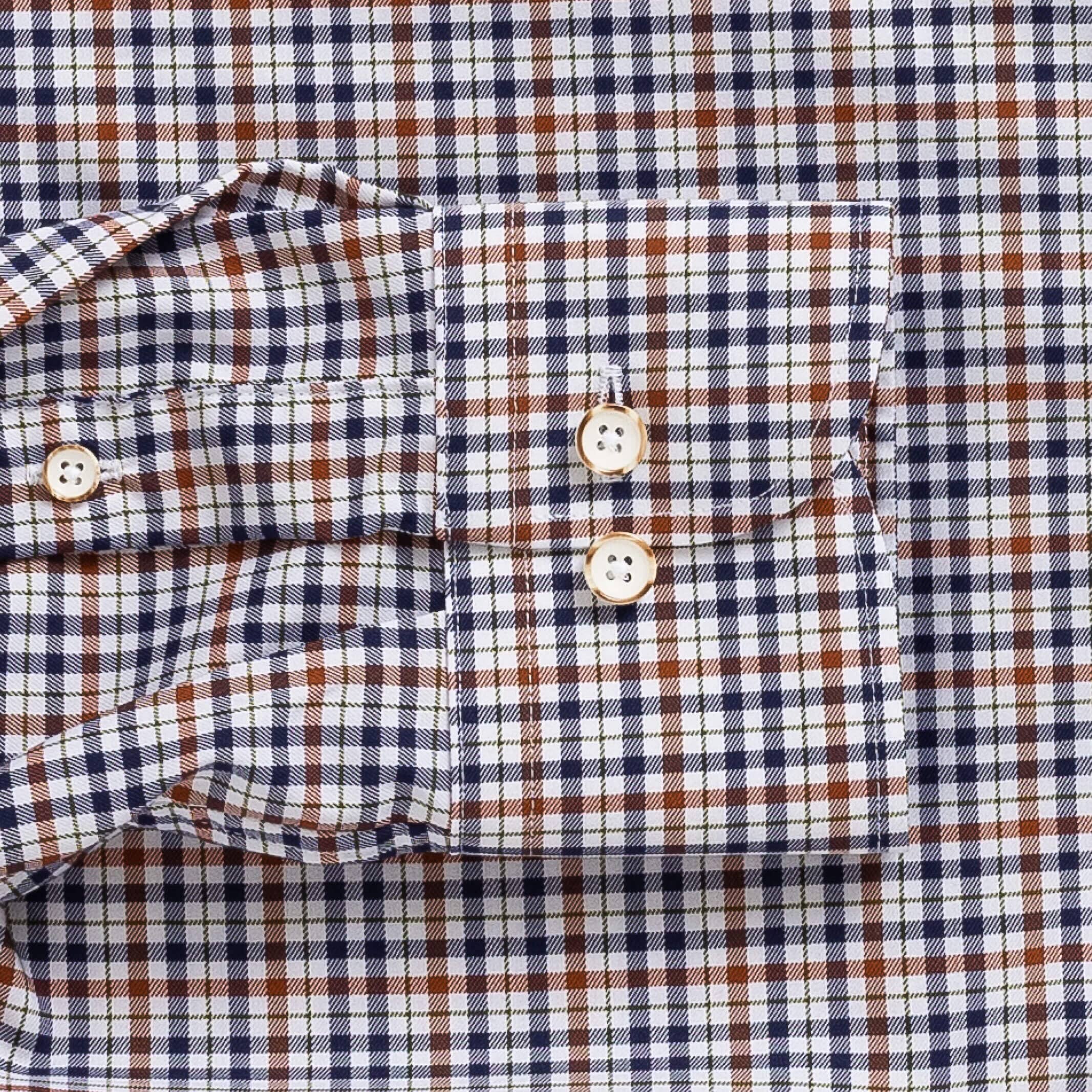 The Sienna Journey Flex Performance Check Custom Shirt Custom Dress Shirt- Ledbury