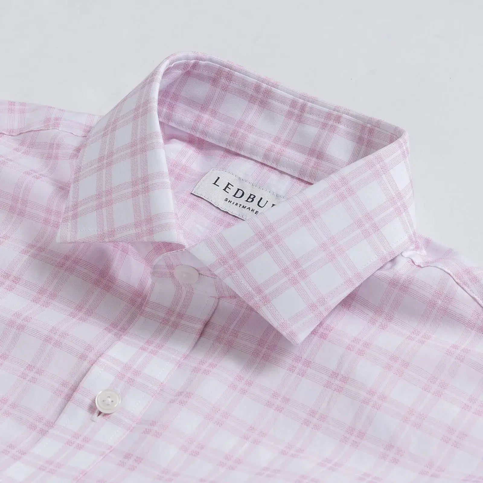 The Pink Ellis Plaid Custom Shirt Custom Dress Shirt- Ledbury