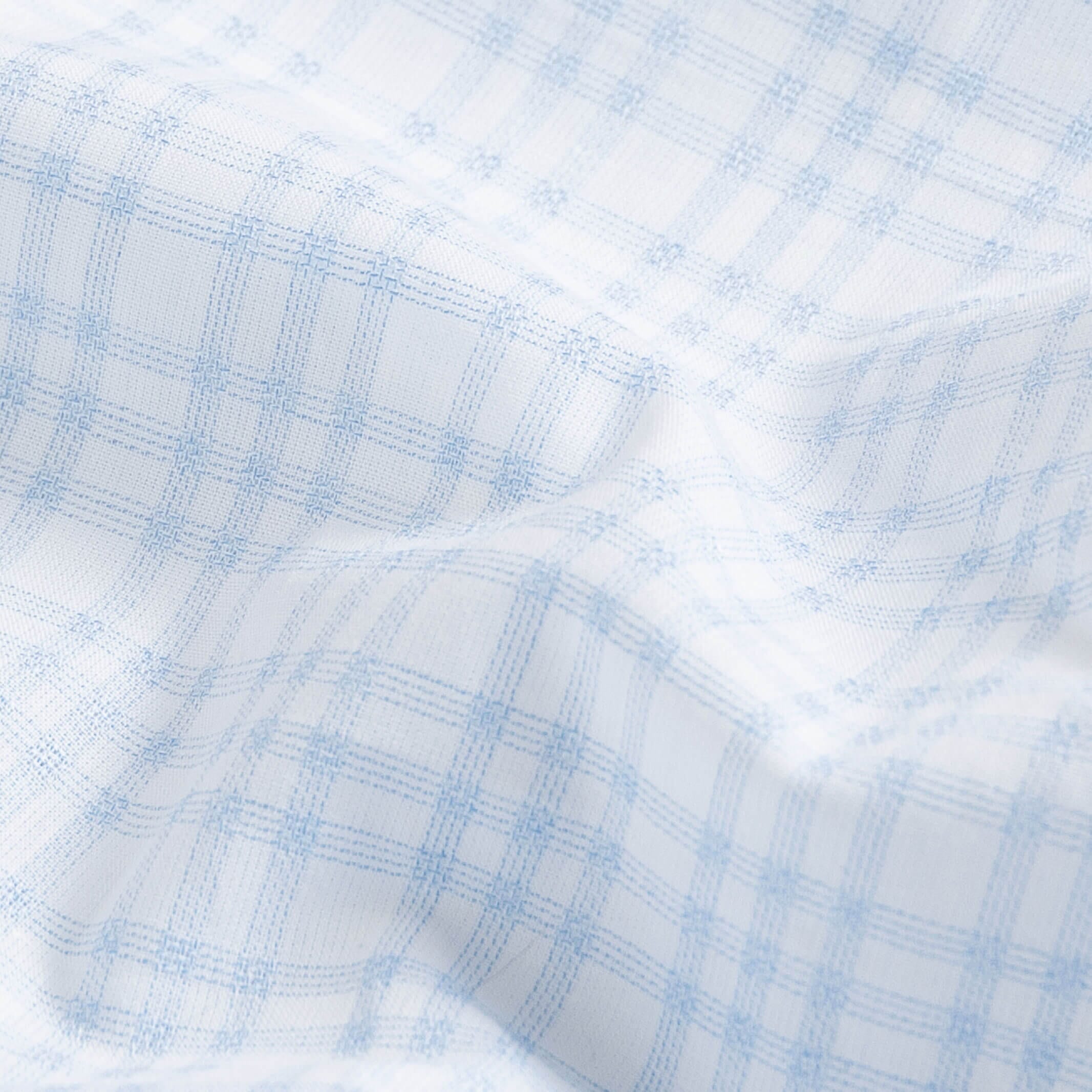 The Light Blue Ellis Plaid Custom Shirt Custom Dress Shirt- Ledbury