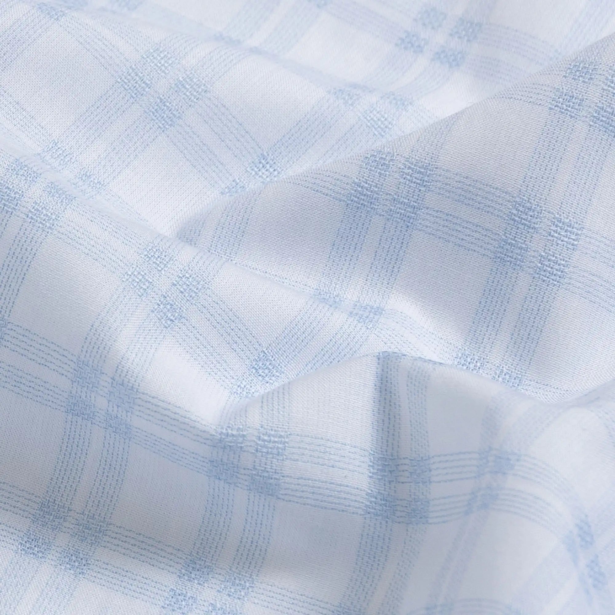 The Sky Blue Ellis Plaid Custom Shirt Custom Dress Shirt- Ledbury
