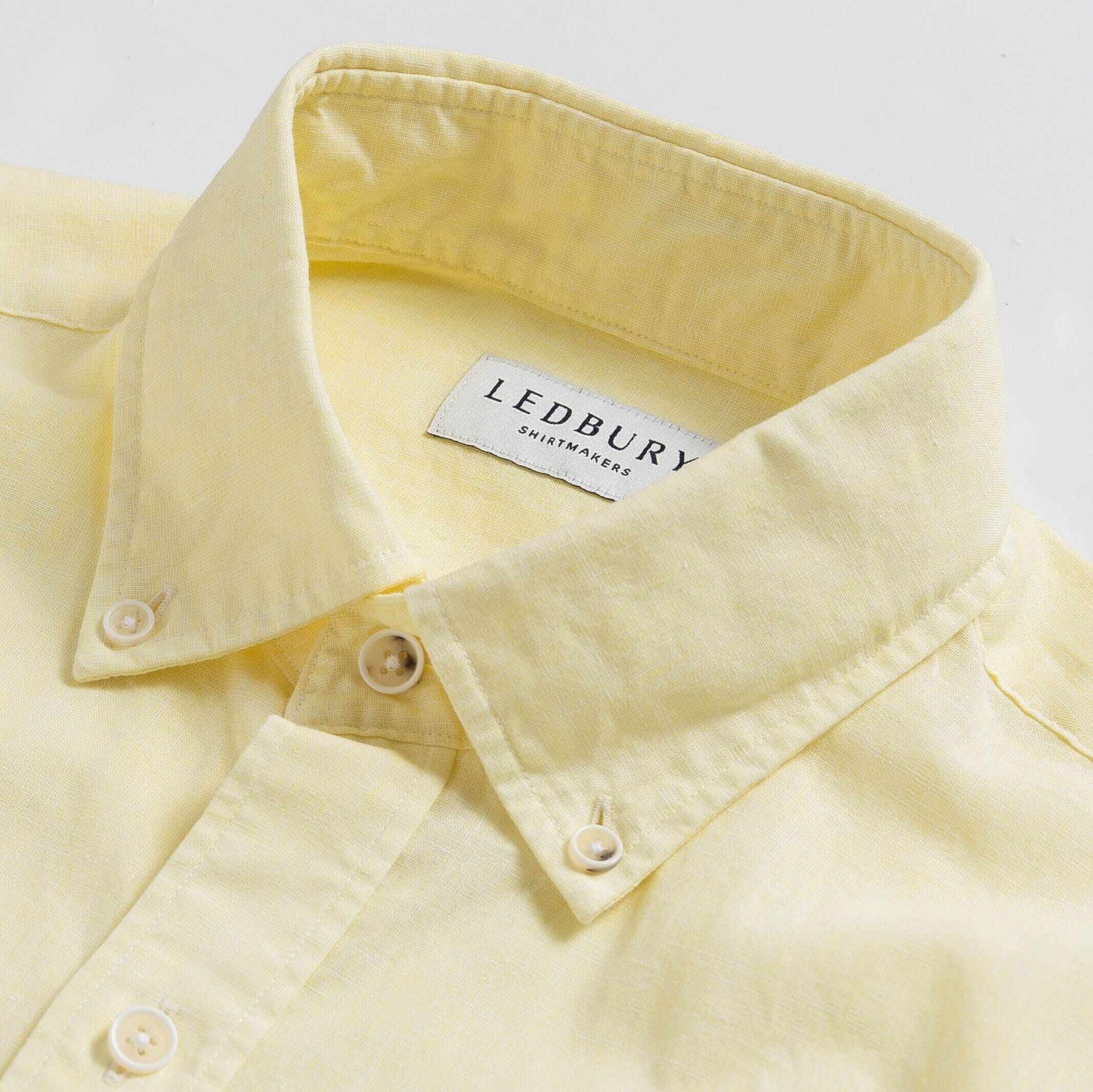 The Yellow Barretto Cotton Linen Custom Shirt Custom Casual Shirt- Ledbury