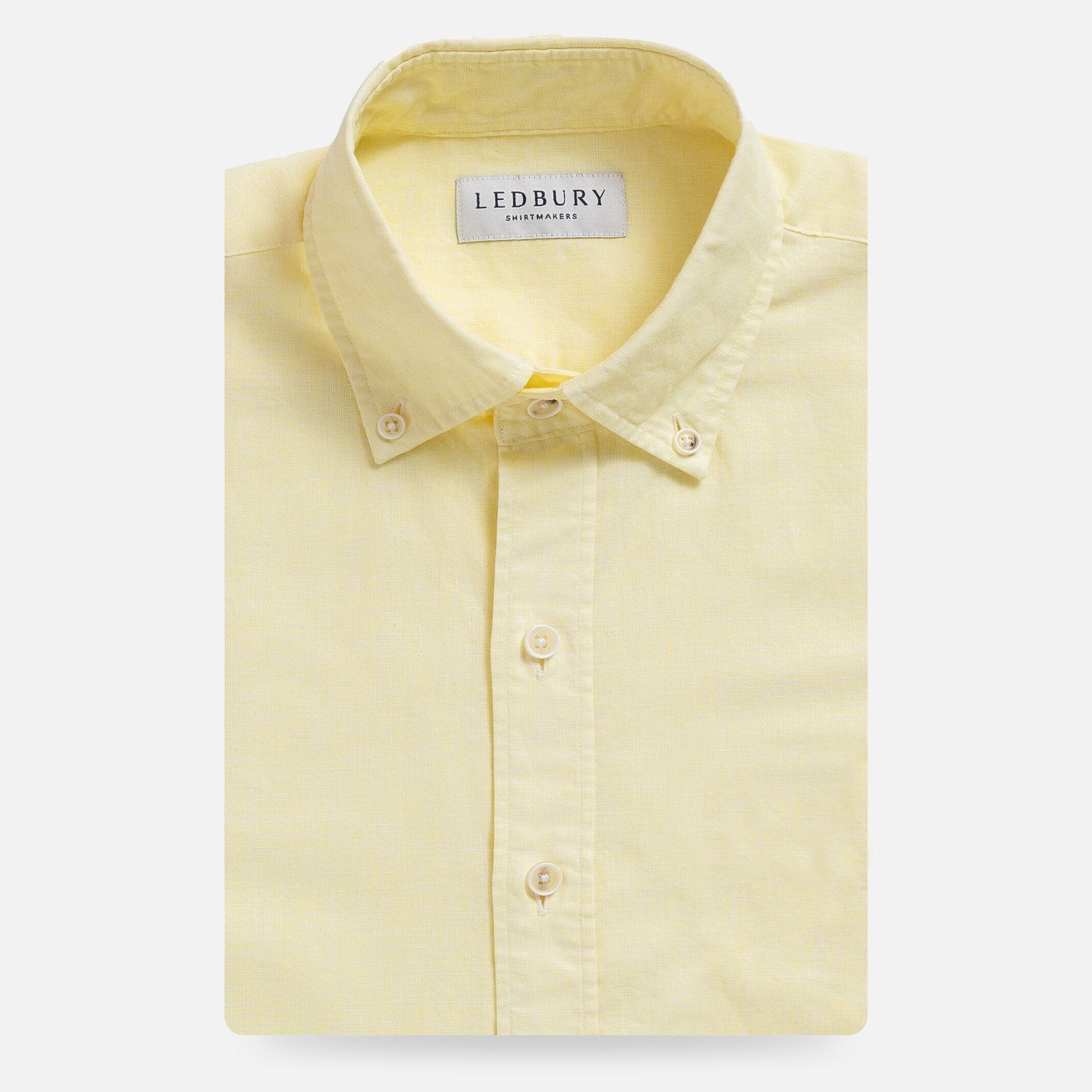 The Yellow Barretto Cotton Linen Custom Shirt Custom Casual Shirt- Ledbury