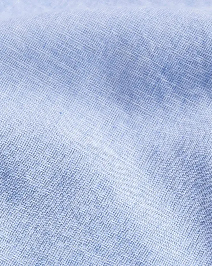The Light Blue Barretto Cotton Linen Custom Shirt Custom Casual Shirt- Ledbury