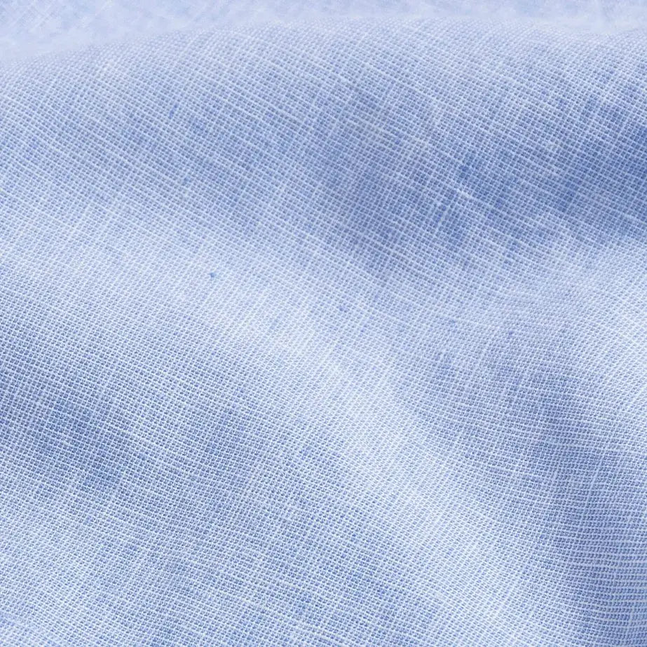 The Light Blue Barretto Cotton Linen Custom Shirt Custom Casual Shirt- Ledbury