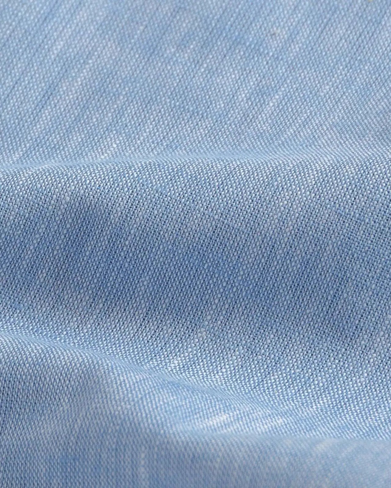 Light Blue Sandoval Oxford Chambray fabric close-up — slub cotton texture, Ledbury