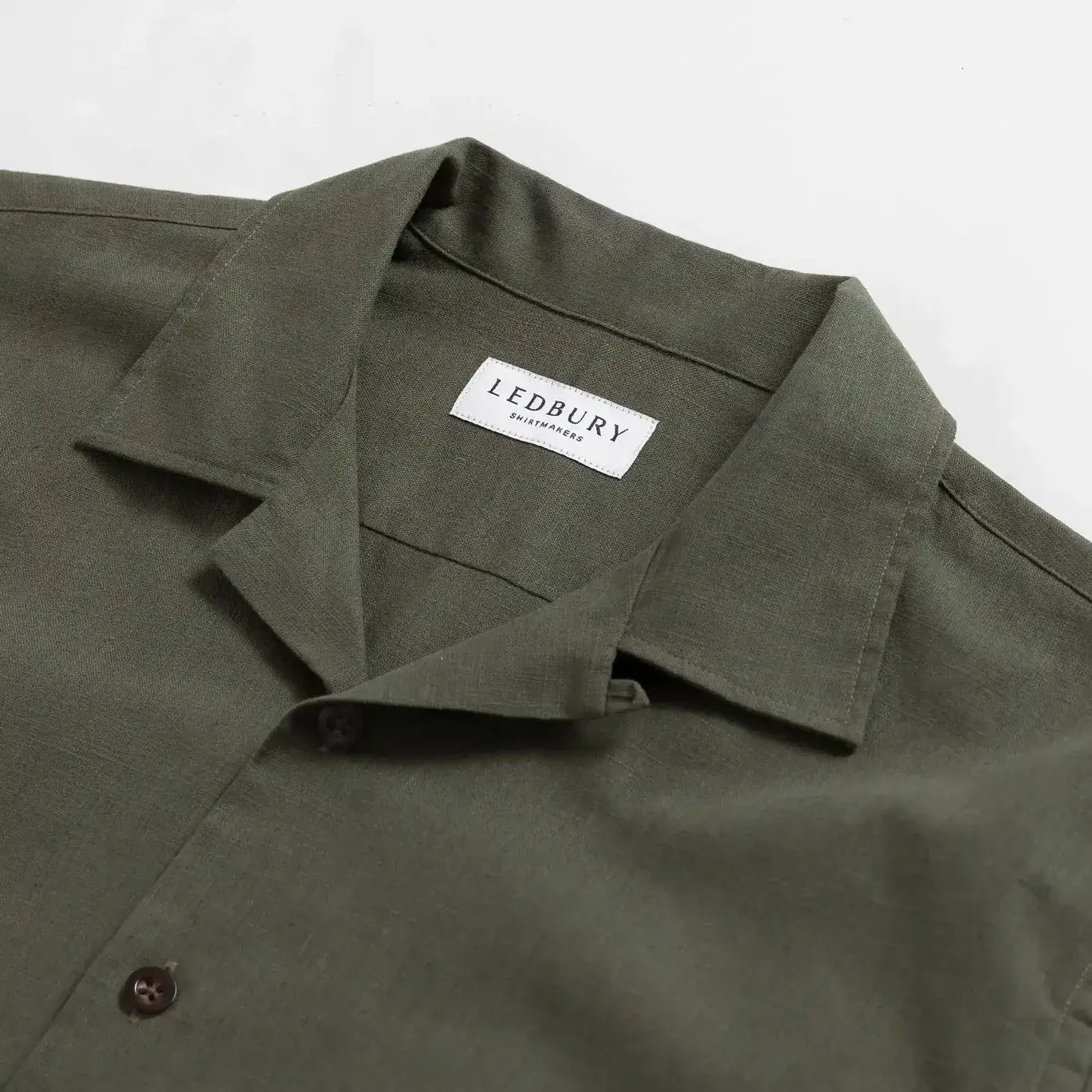 The Olive Sandoval Oxford Chambray Camp Collar Custom Shirt Custom Short Sleeve Shirt- Ledbury