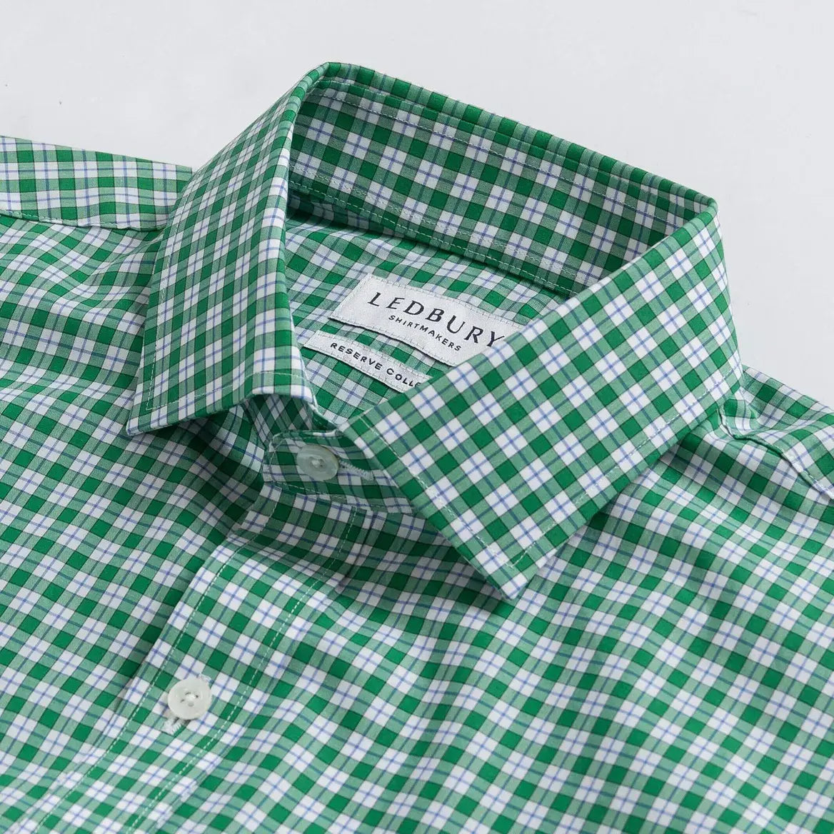 The Green Thomas Mason Terranova Check Custom Shirt Custom Dress Shirt- Ledbury