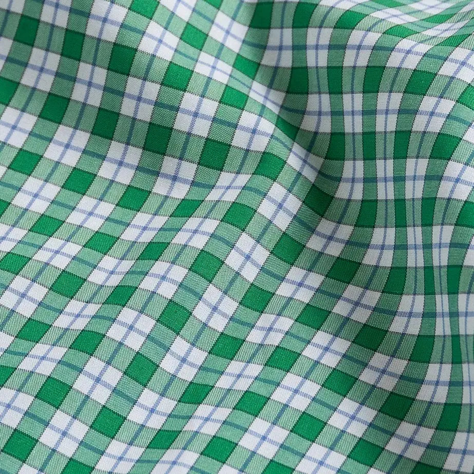 The Green Thomas Mason Terranova Check Custom Shirt Custom Dress Shirt- Ledbury