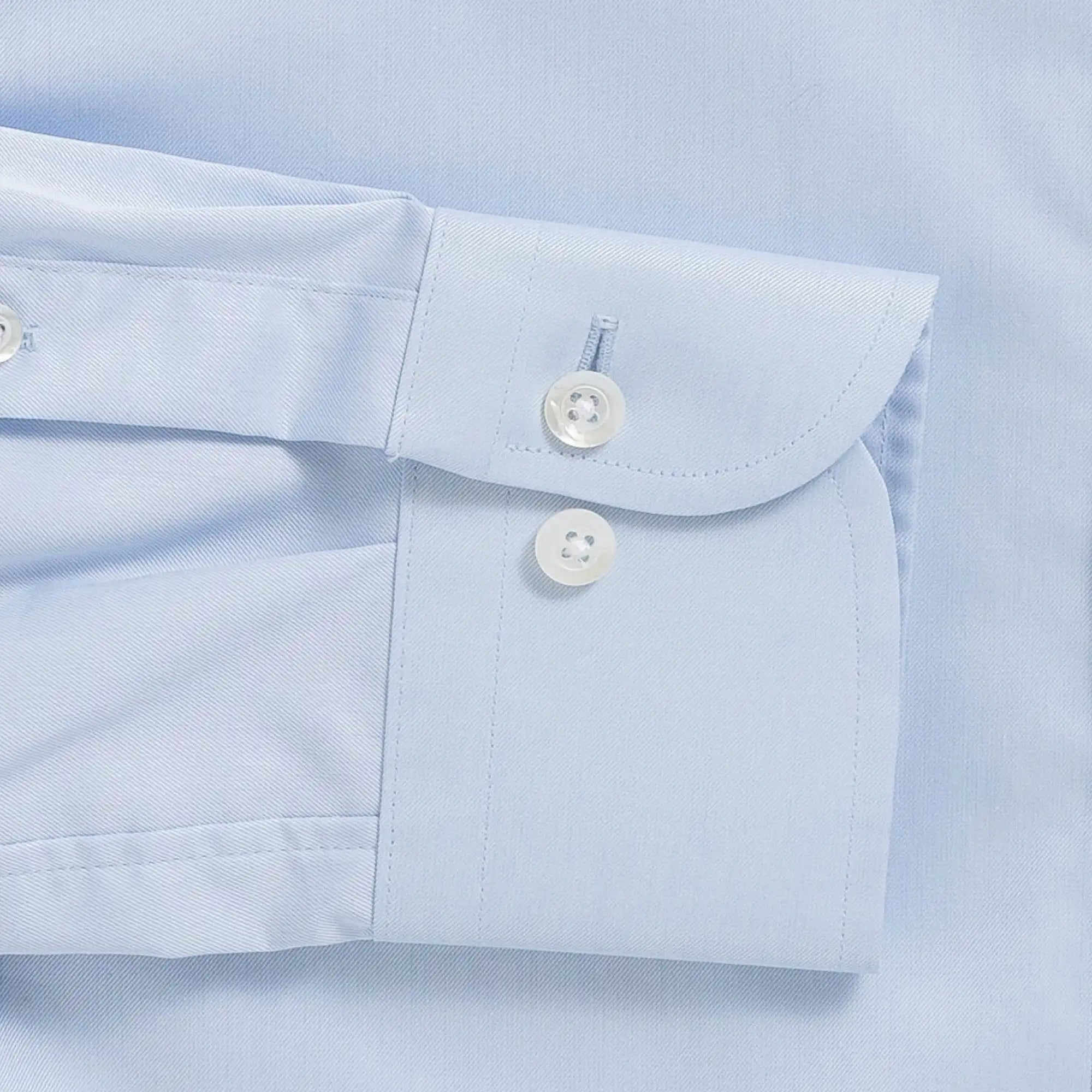 The Light Blue Signature Fine Twill Custom Shirt Custom Dress Shirt- Ledbury