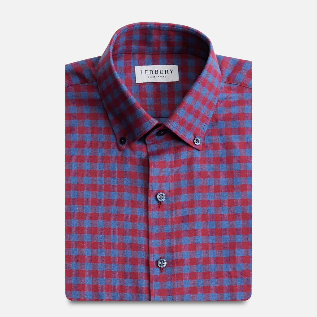 The Red Parton Flannel Custom Shirt Custom Casual Shirt- Ledbury