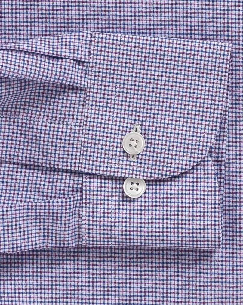 The Purple Straub Check Custom Shirt Custom Dress Shirt- Ledbury