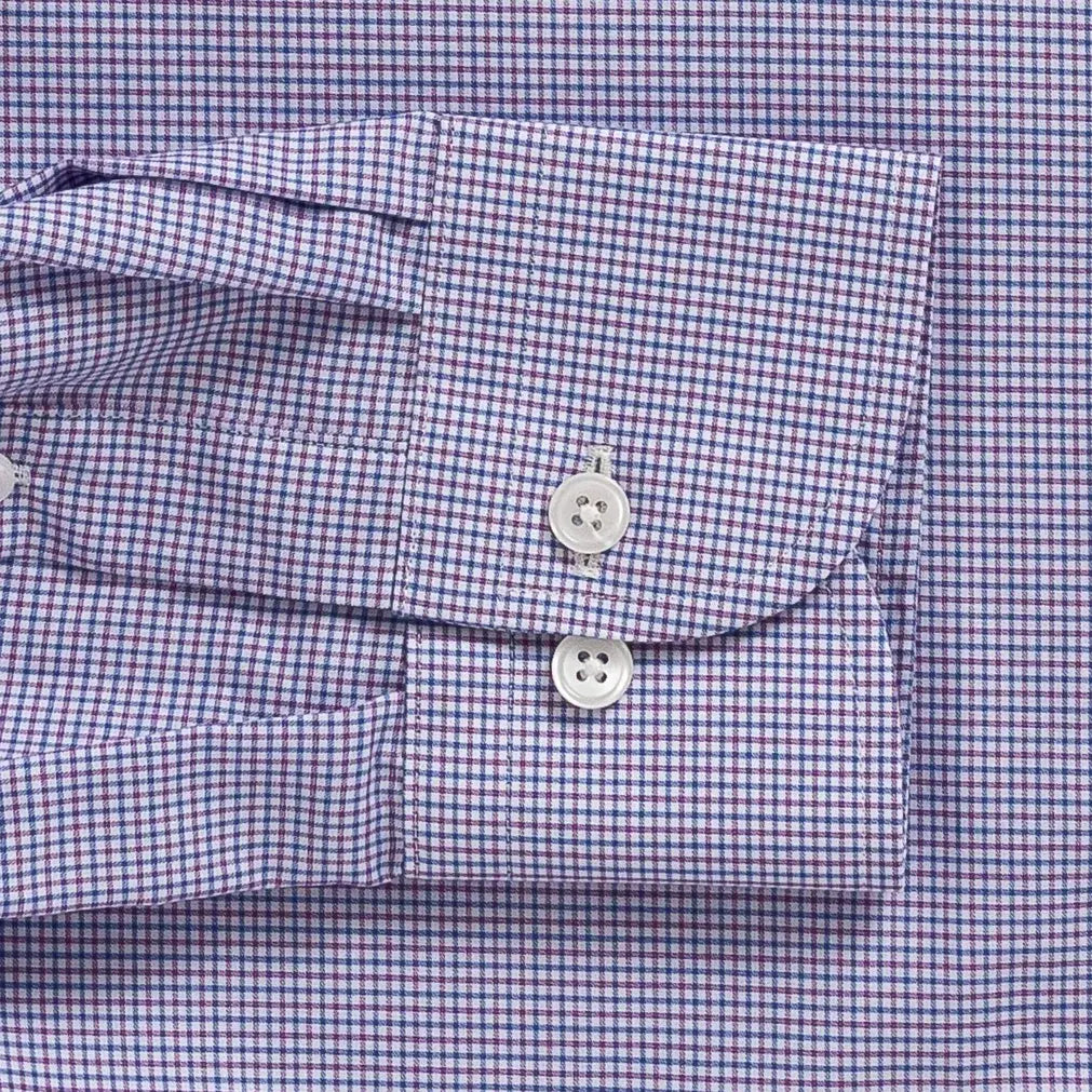 The Purple Straub Check Custom Shirt Custom Dress Shirt- Ledbury