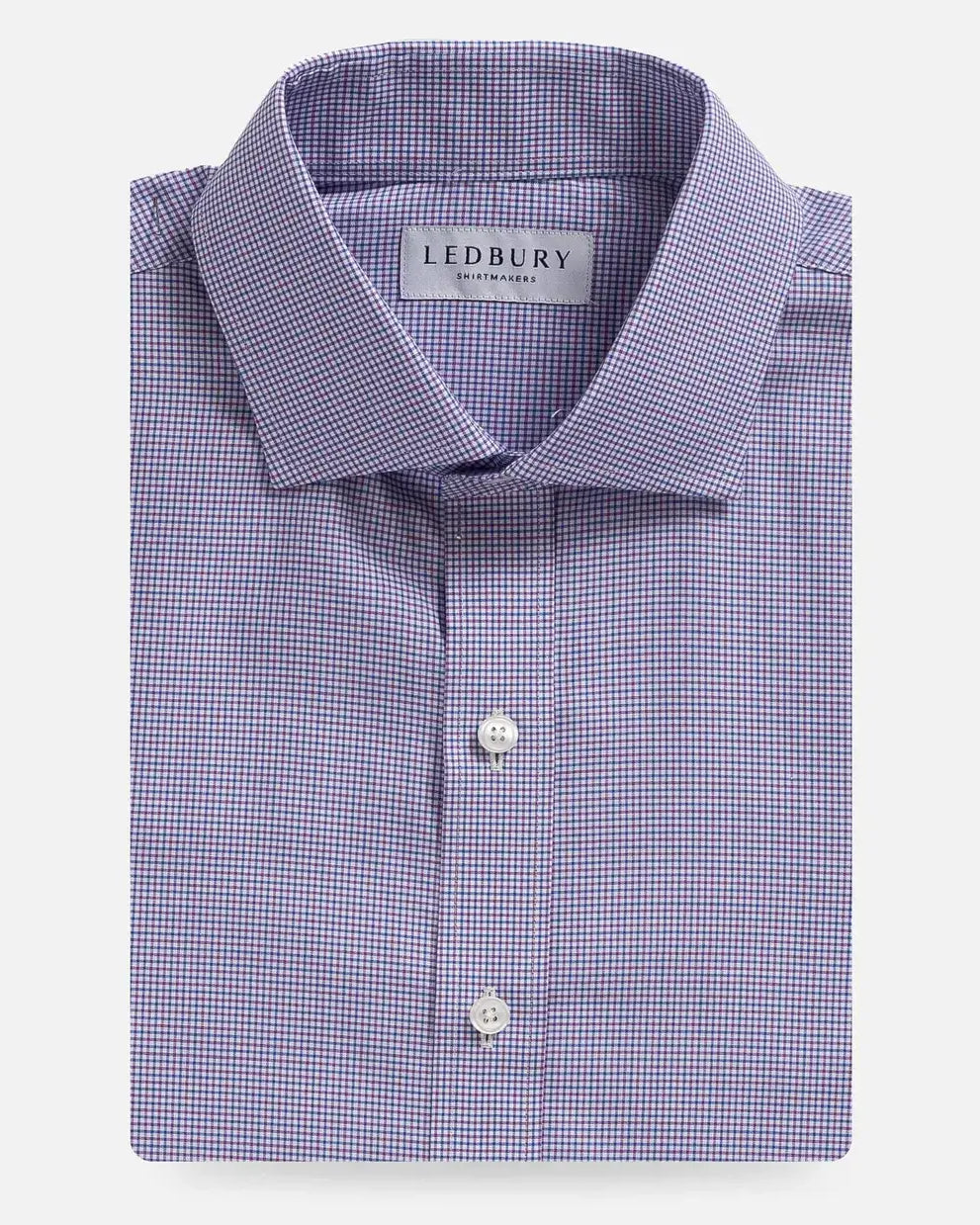 The Purple Straub Check Custom Shirt Custom Dress Shirt- Ledbury