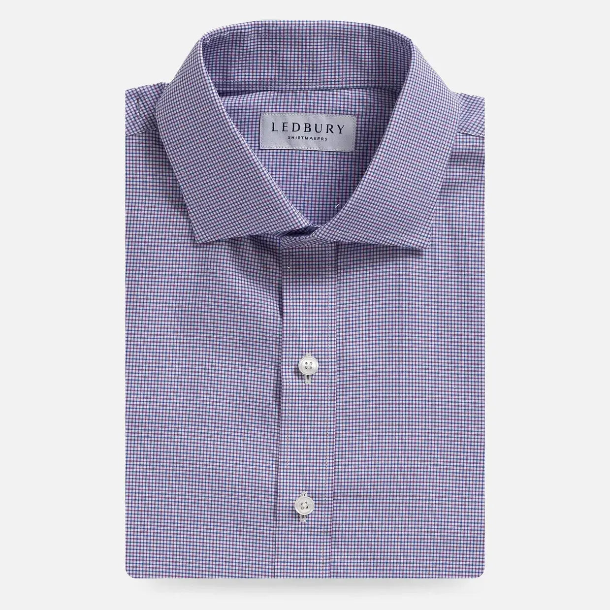 The Purple Straub Check Custom Shirt Custom Dress Shirt- Ledbury