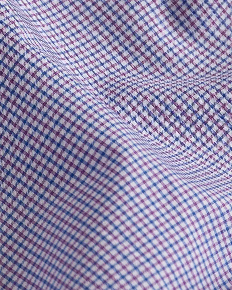 The Purple Straub Check Custom Shirt Custom Dress Shirt- Ledbury