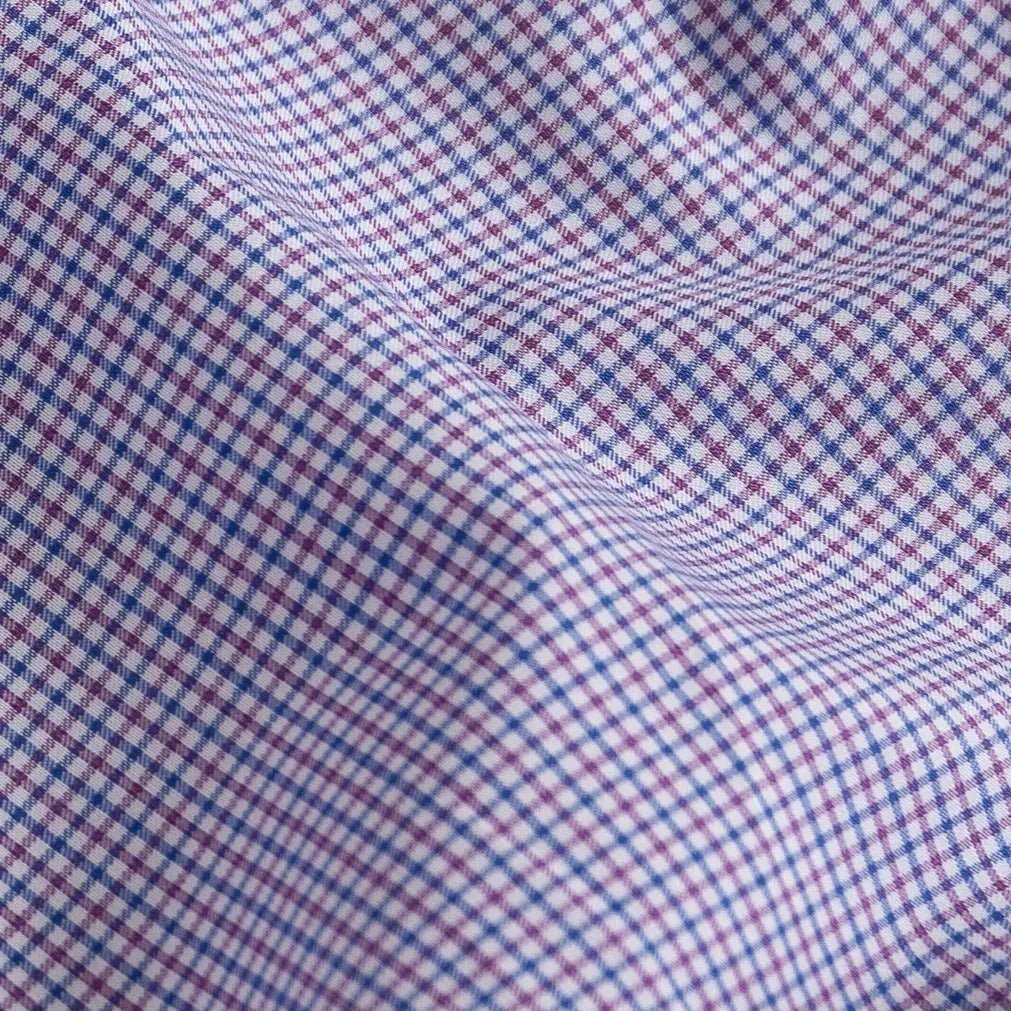 The Purple Straub Check Custom Shirt Custom Dress Shirt- Ledbury