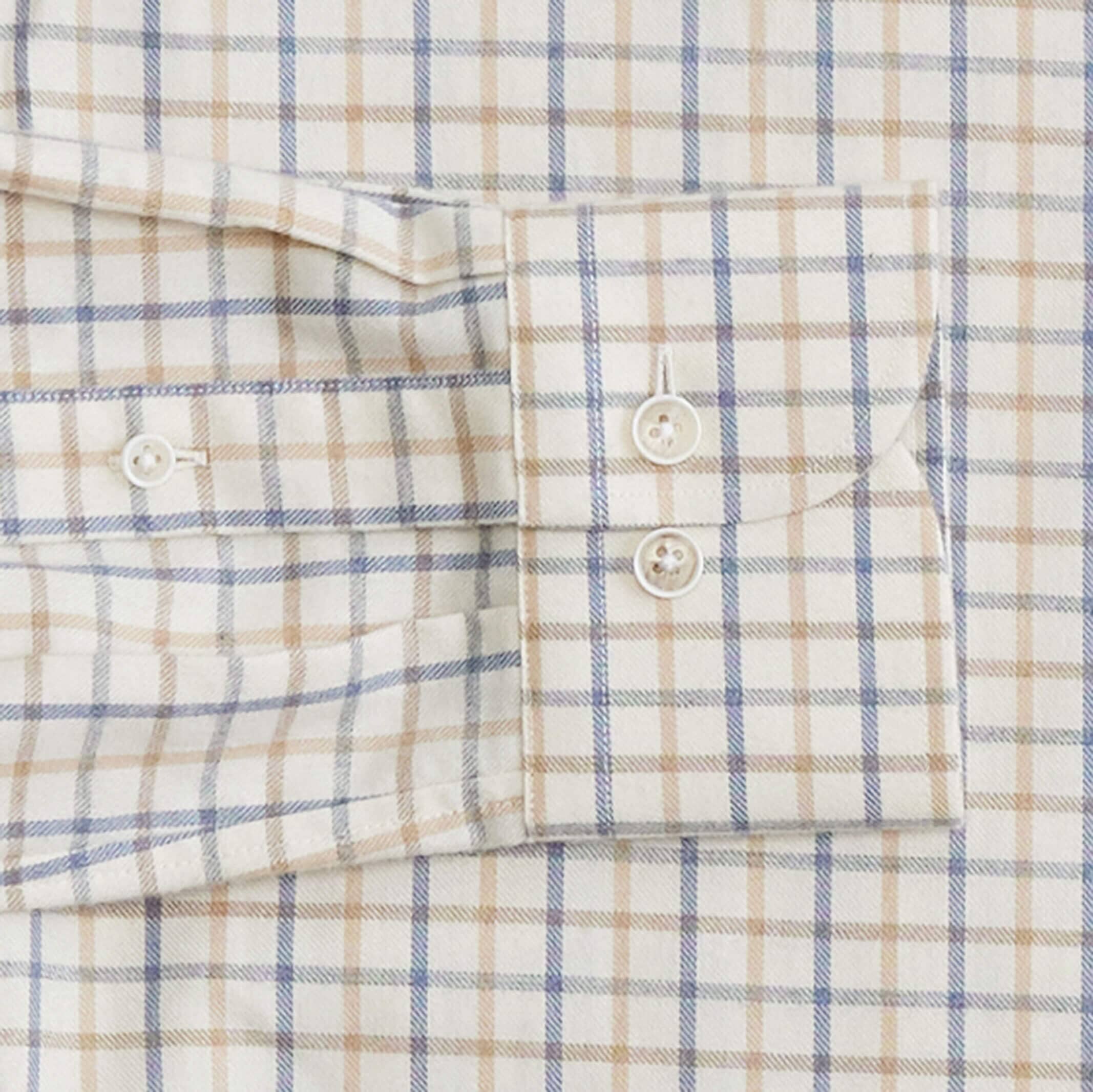 The Weathered Blue Seddon Cotton Cashmere Custom Shirt Custom Casual Shirt- Ledbury