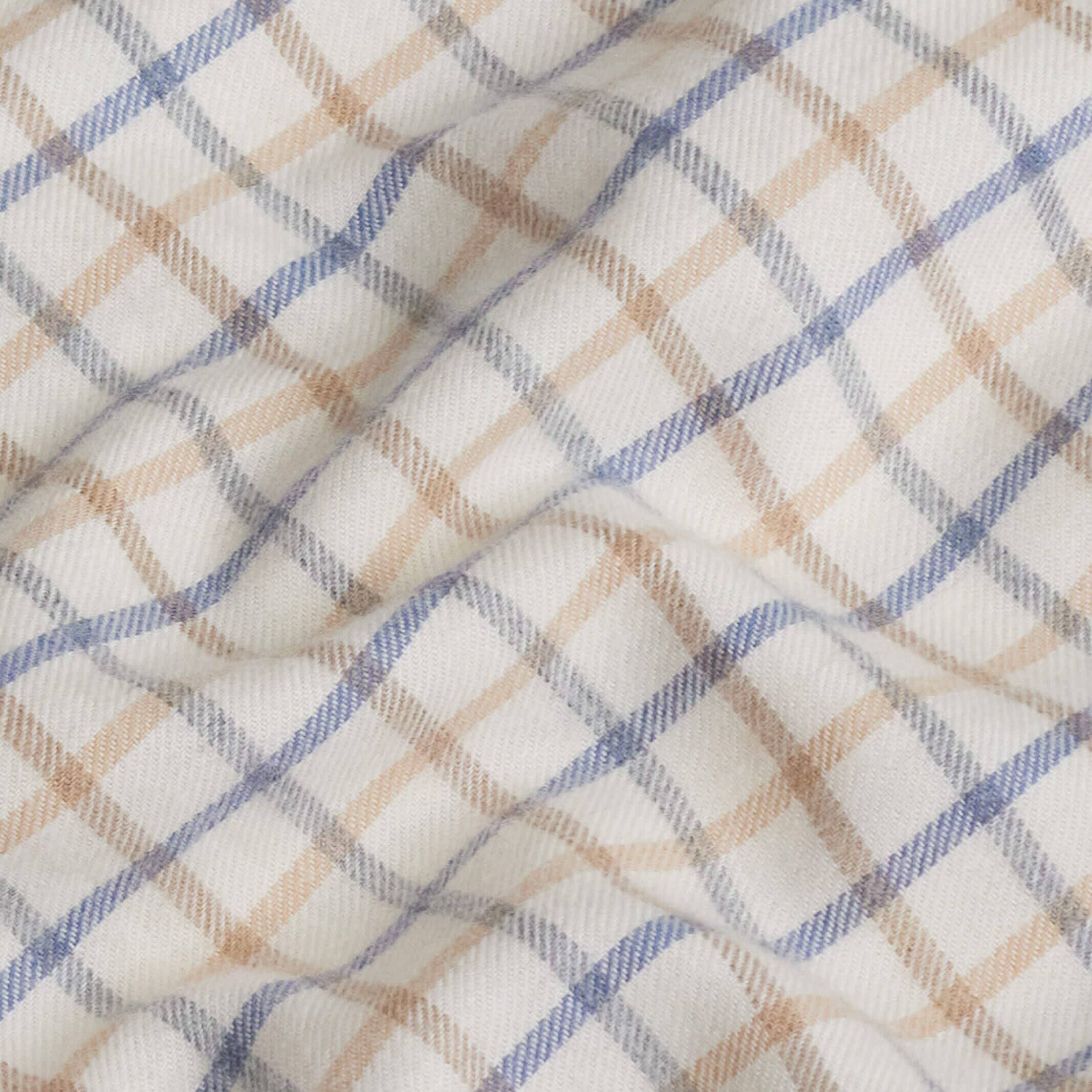 The Weathered Blue Seddon Cotton Cashmere Custom Shirt Custom Casual Shirt- Ledbury