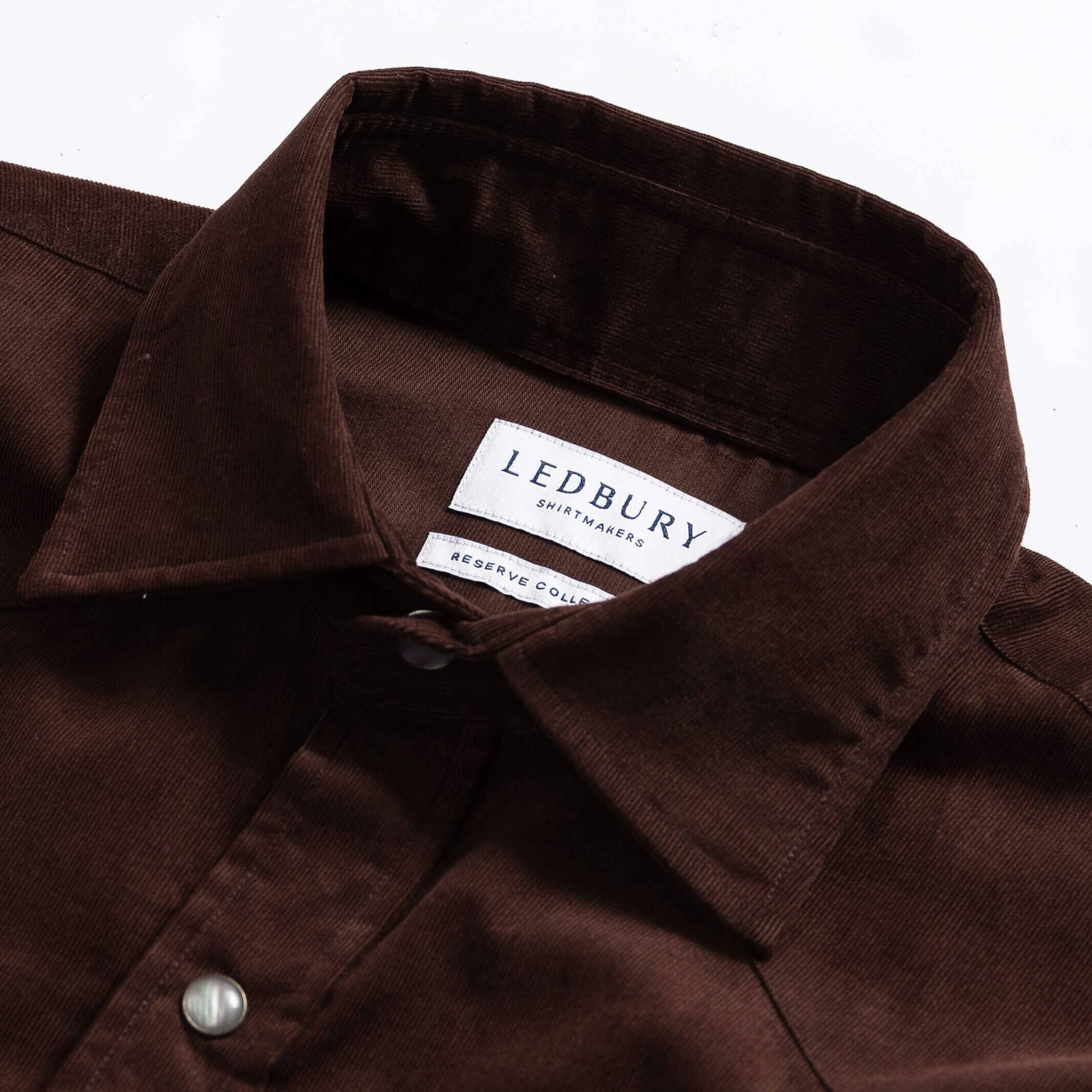 The Brown Crockett Corduroy Western Custom Shirt Custom Casual Shirt- Ledbury