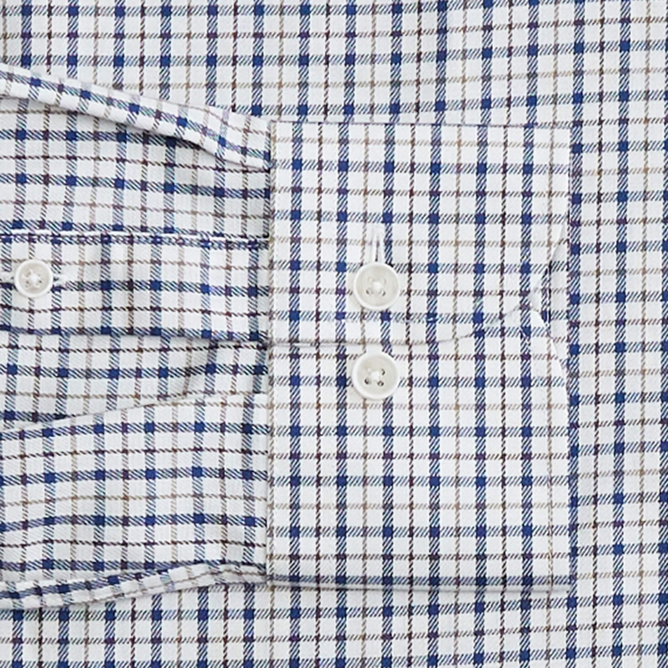 The Soft Brown Hewitt Check Custom Shirt Custom Casual Shirt- Ledbury