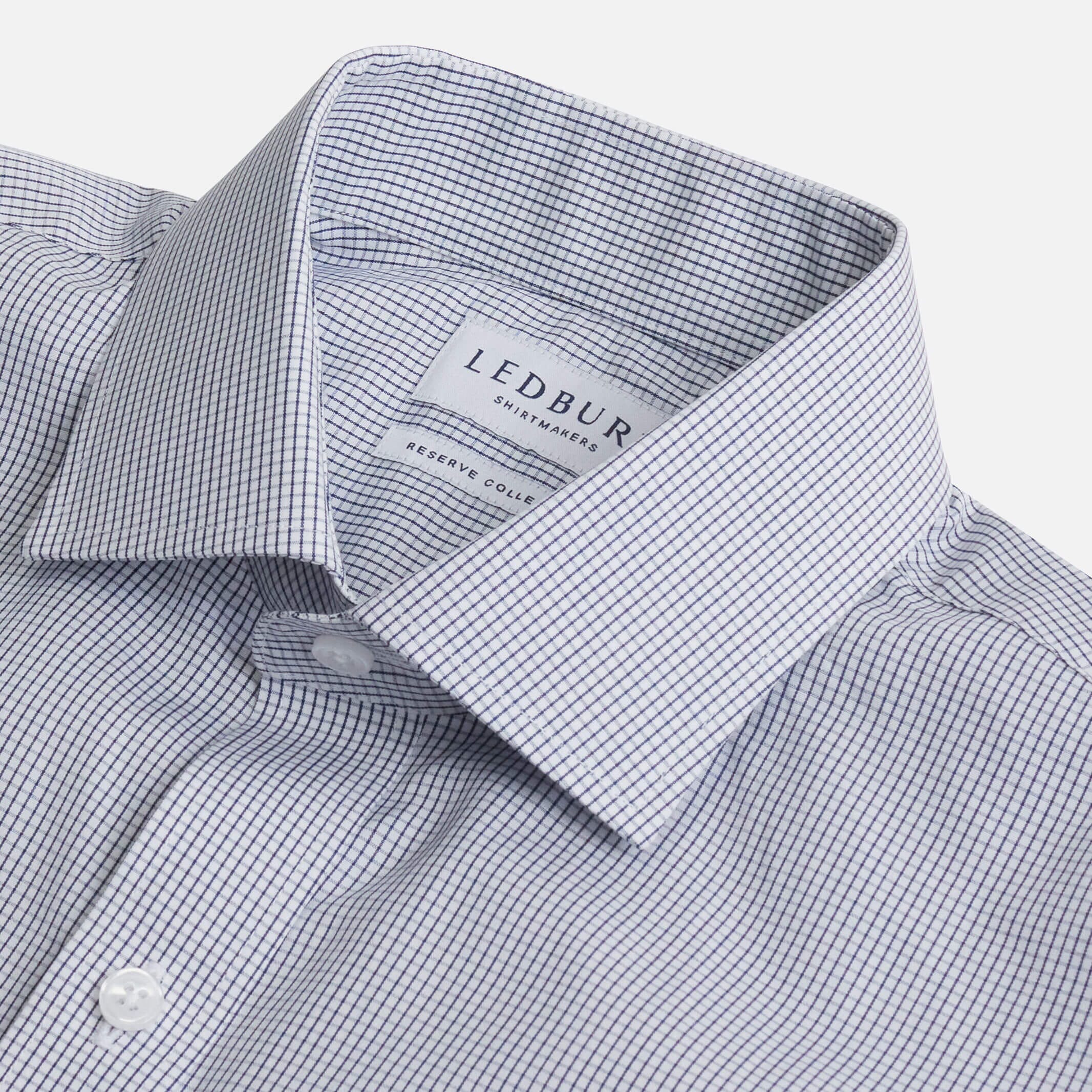 The Blue Thomas Mason Price Check Custom Shirt Custom Dress Shirt- Ledbury