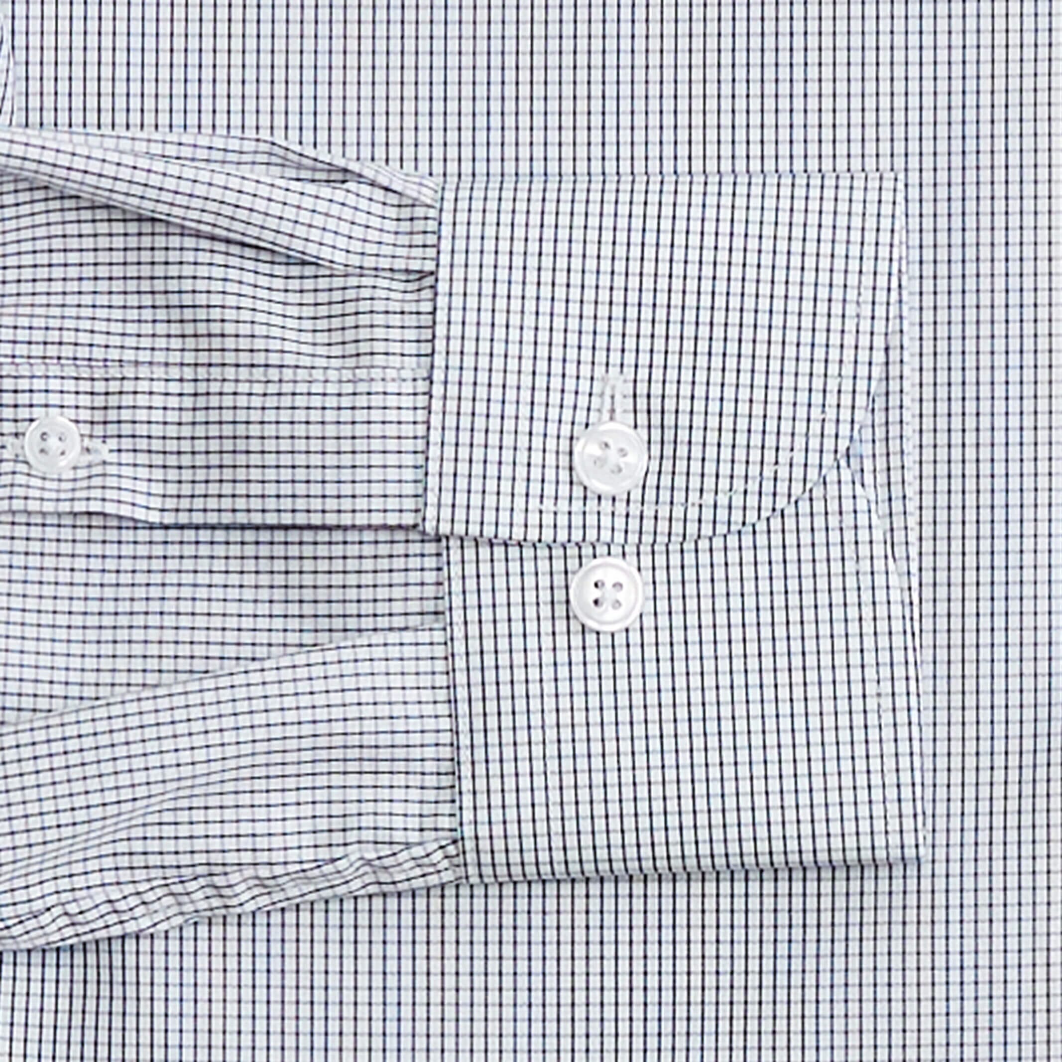 The Blue Thomas Mason Price Check Custom Shirt Custom Dress Shirt- Ledbury