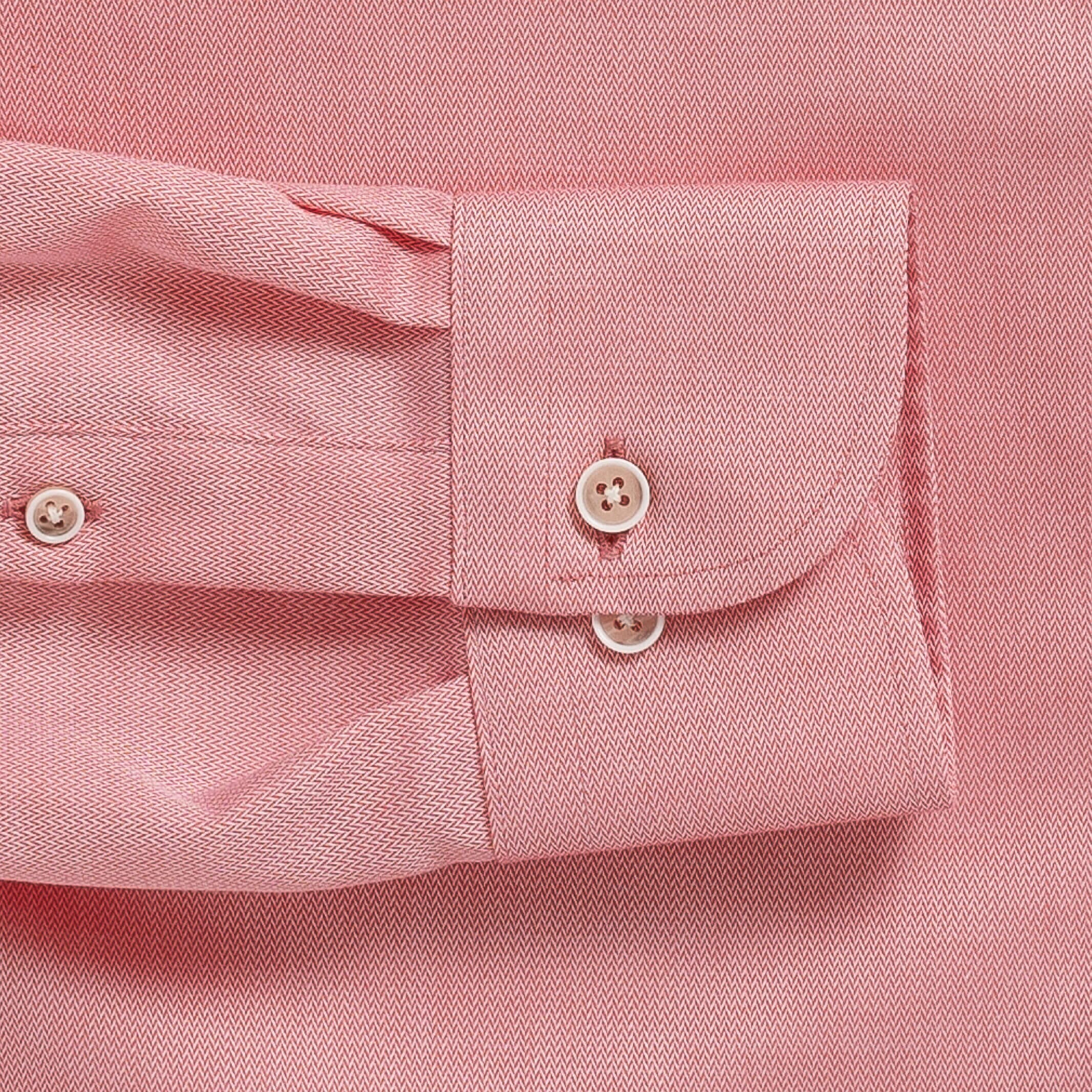 The Red Hutchins Herringbone Custom Shirt Custom Dress Shirt- Ledbury
