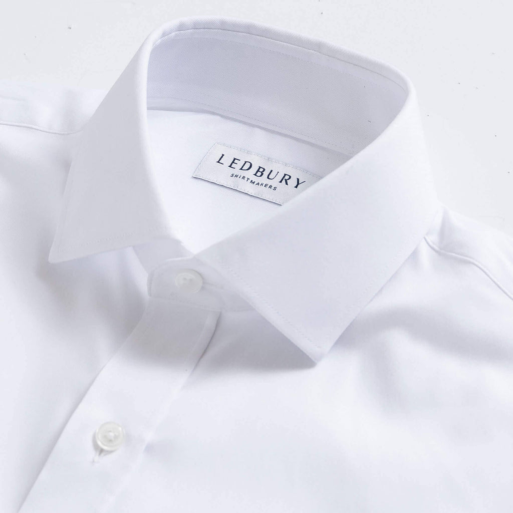 The White Canon Performance Twill Custom Shirt Custom Dress Shirt- Ledbury