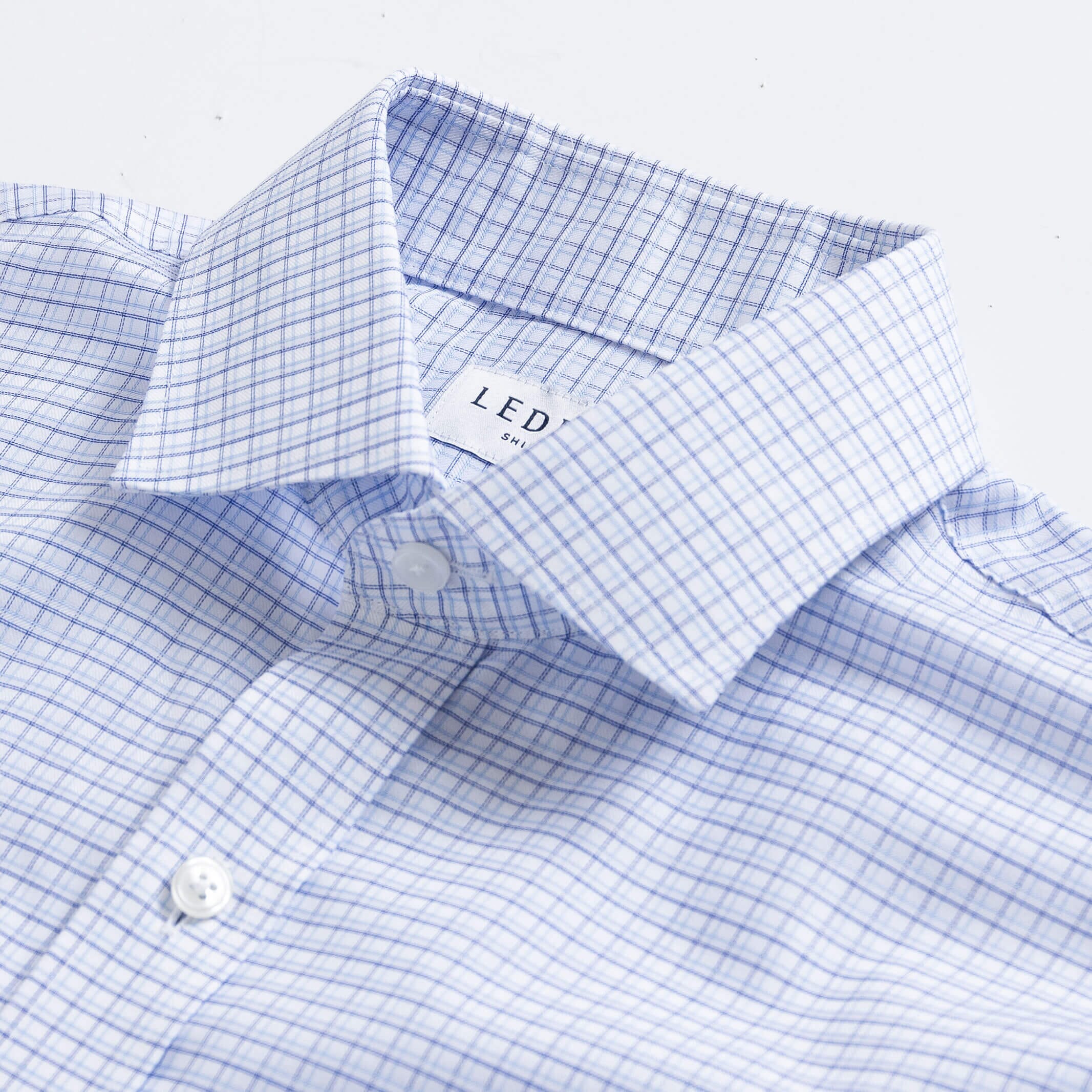 The Blue Cappell Comfort Strech Custom Shirt Custom Dress Shirt- Ledbury