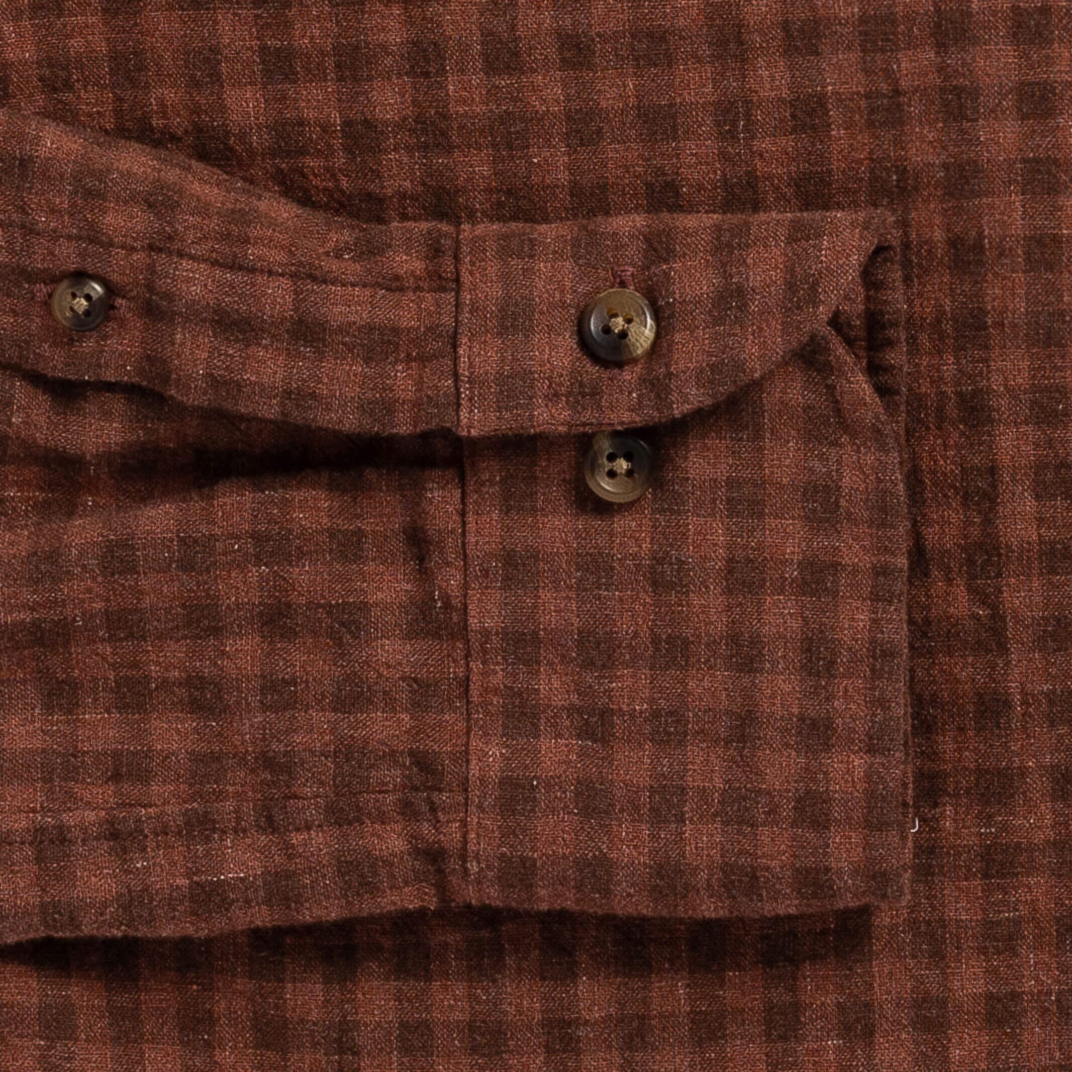 The Baked Clay Briese Linen Cotton Gingham Custom Shirt Custom Casual Shirt- Ledbury