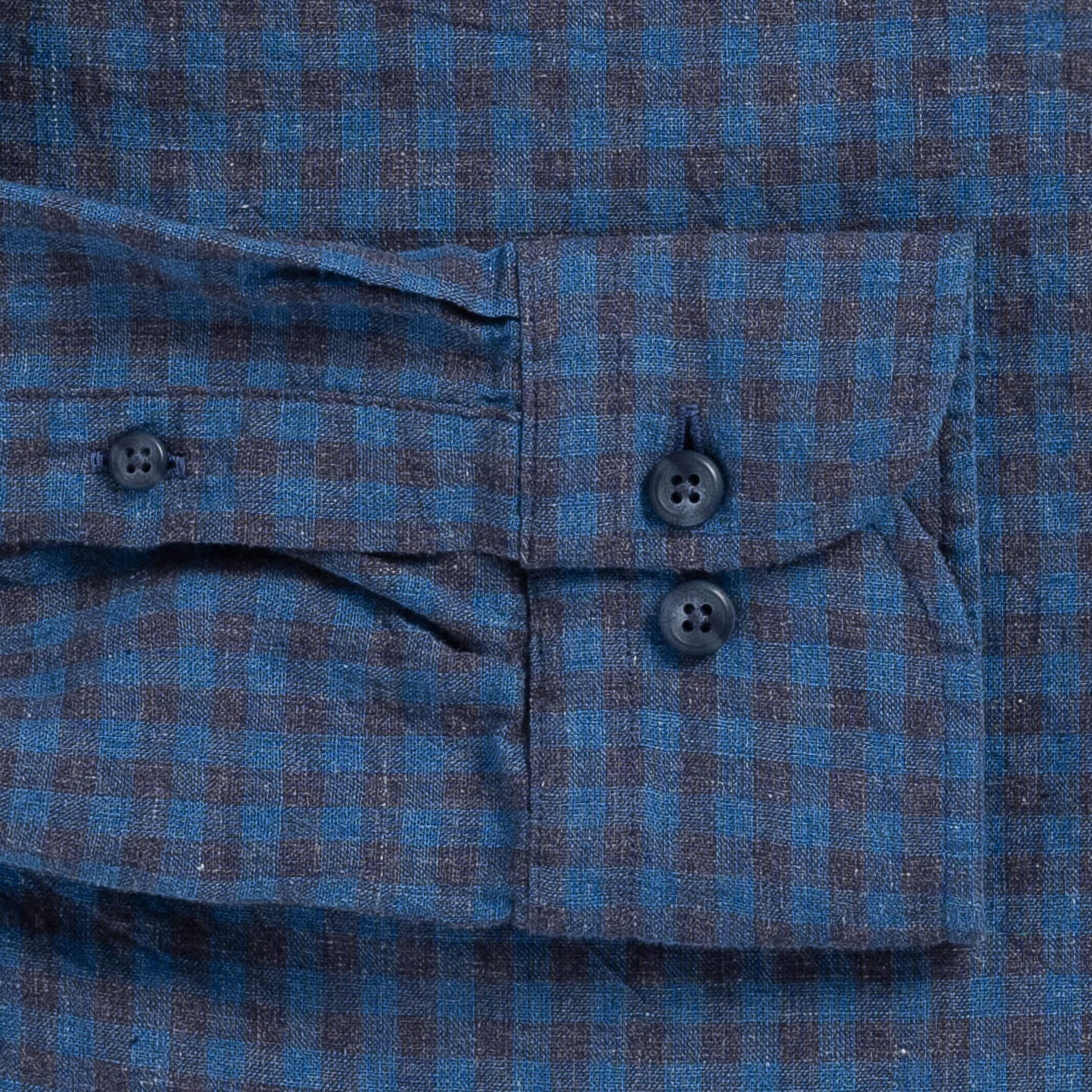 The Blue Briese Linen Cotton Gingham Custom Shirt Custom Casual Shirt- Ledbury