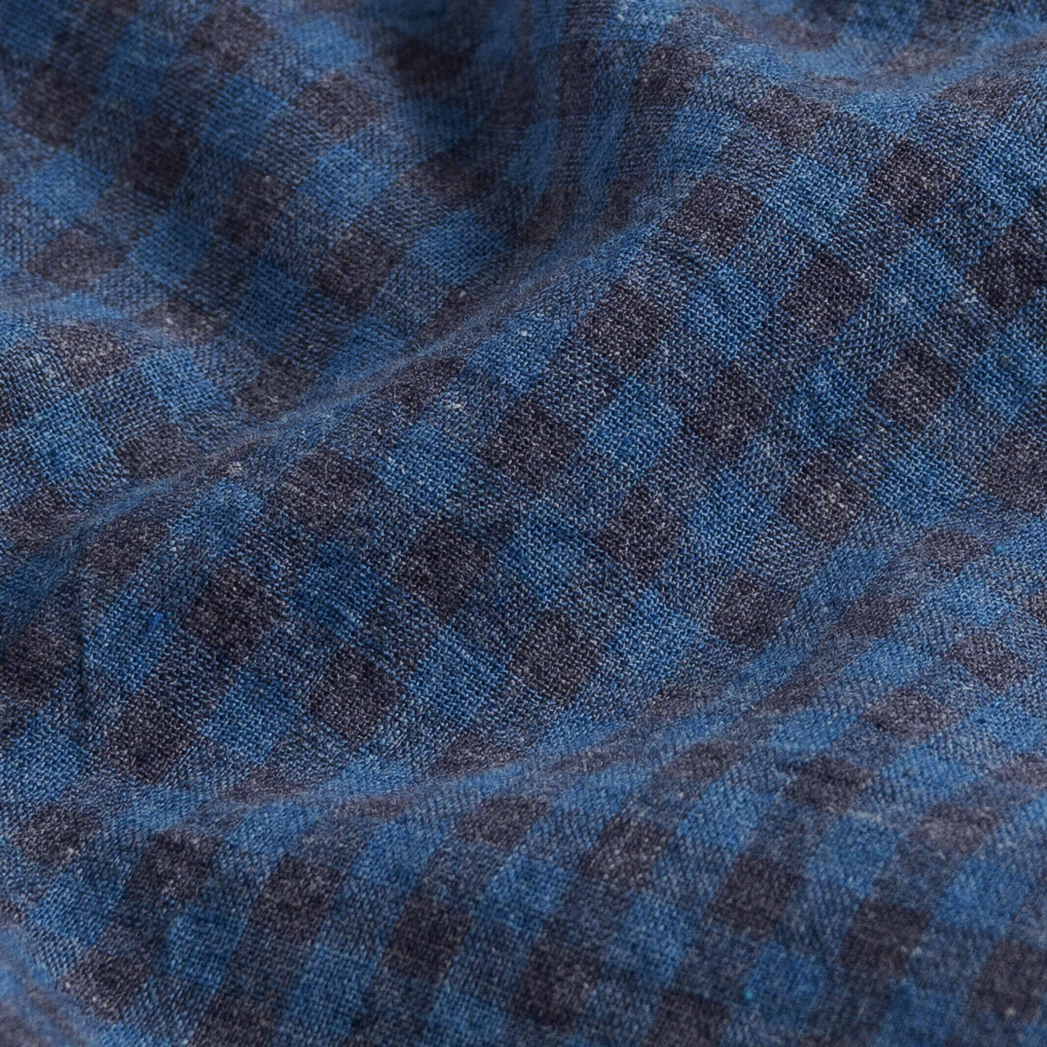 The Blue Briese Linen Cotton Gingham Custom Shirt Custom Casual Shirt- Ledbury