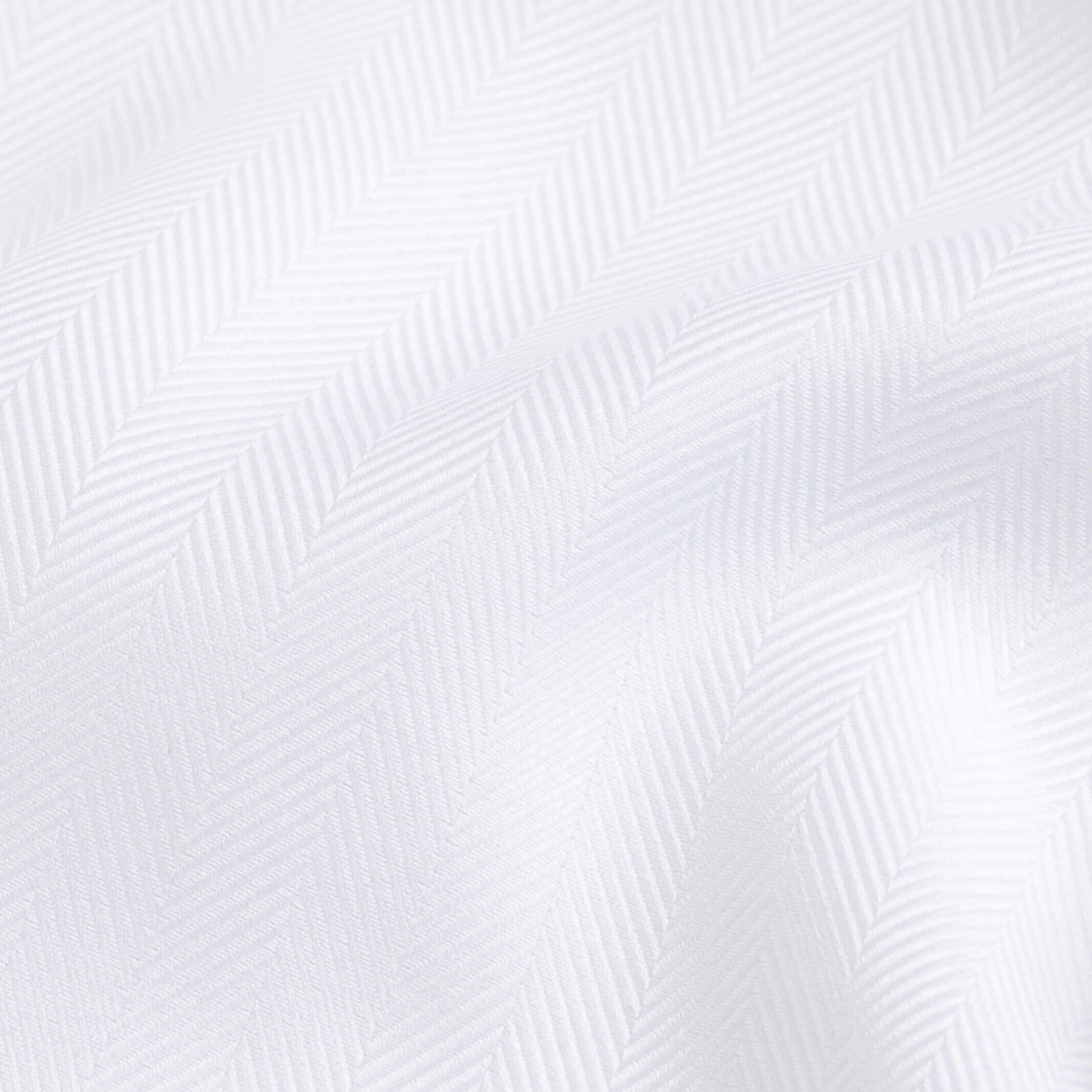 The White Canbury Herringbone Non Iron Custom Tuxedo Shirt Custom Dress Shirt- Ledbury