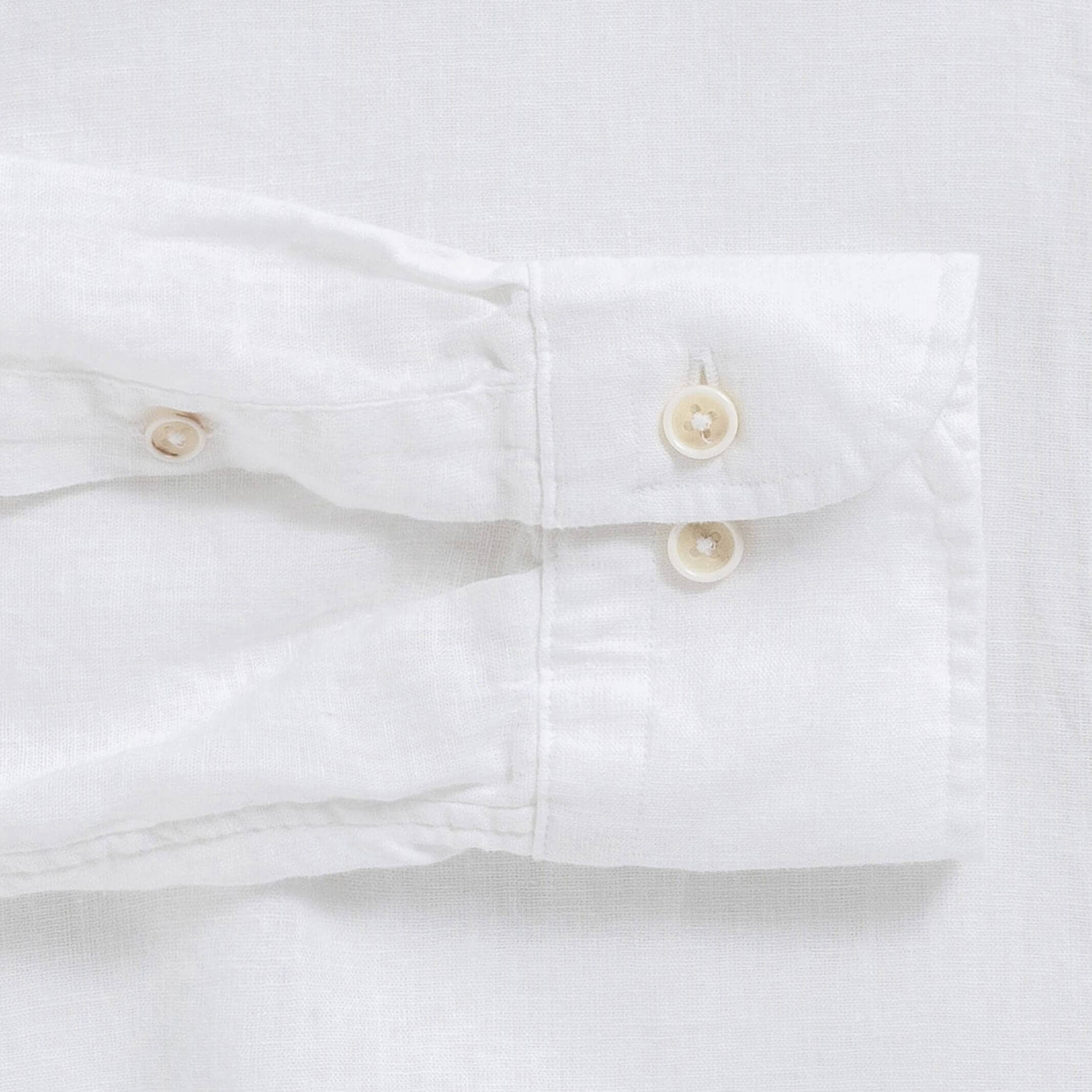 The White Barlotta Linen Custom Shirt Custom Casual Shirt- Ledbury