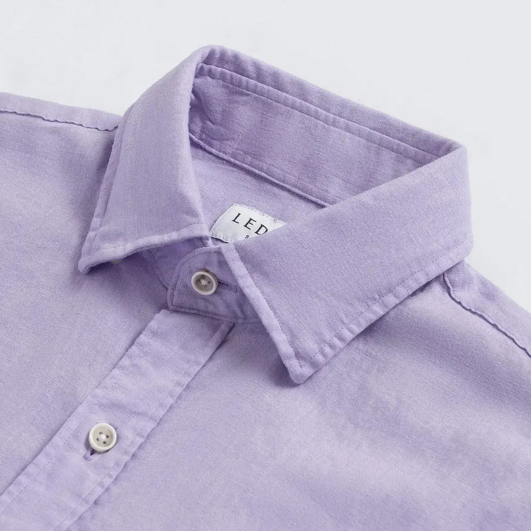 The Lavender Barlotta Linen Custom Shirt Custom Casual Shirt- Ledbury