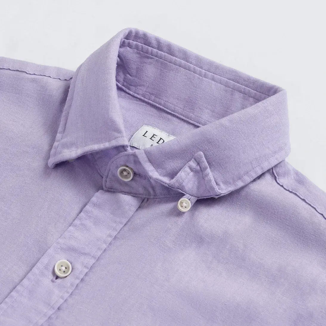 The Lavender Barlotta Linen Custom Shirt Custom Casual Shirt- Ledbury
