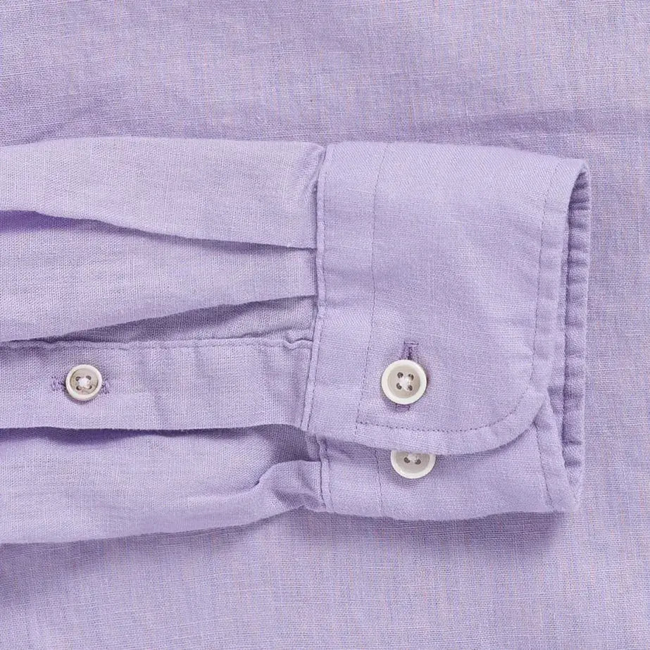 The Lavender Barlotta Linen Custom Shirt Custom Casual Shirt- Ledbury
